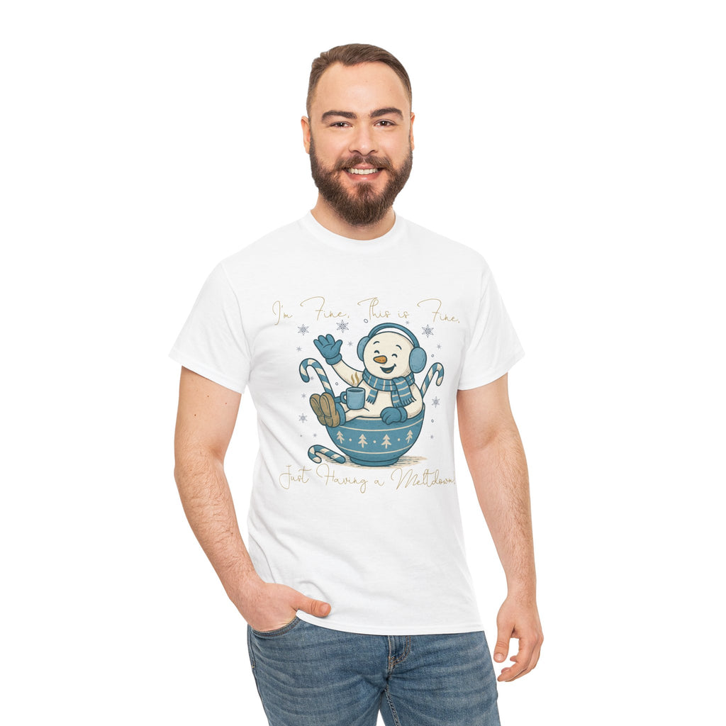 Snowman Hot Cocoa Unisex Cotton Tee