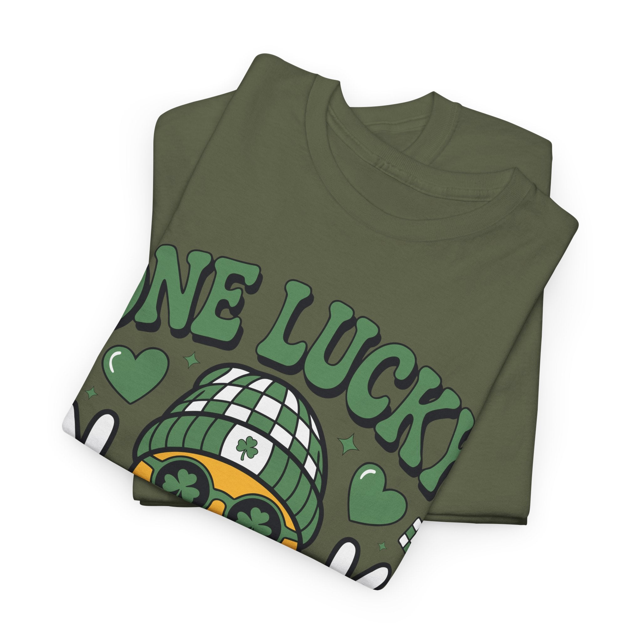 One Lucky Dude Shamrock Tee — St. Patrick's Day Smiley Unisex Cotton Tshirt