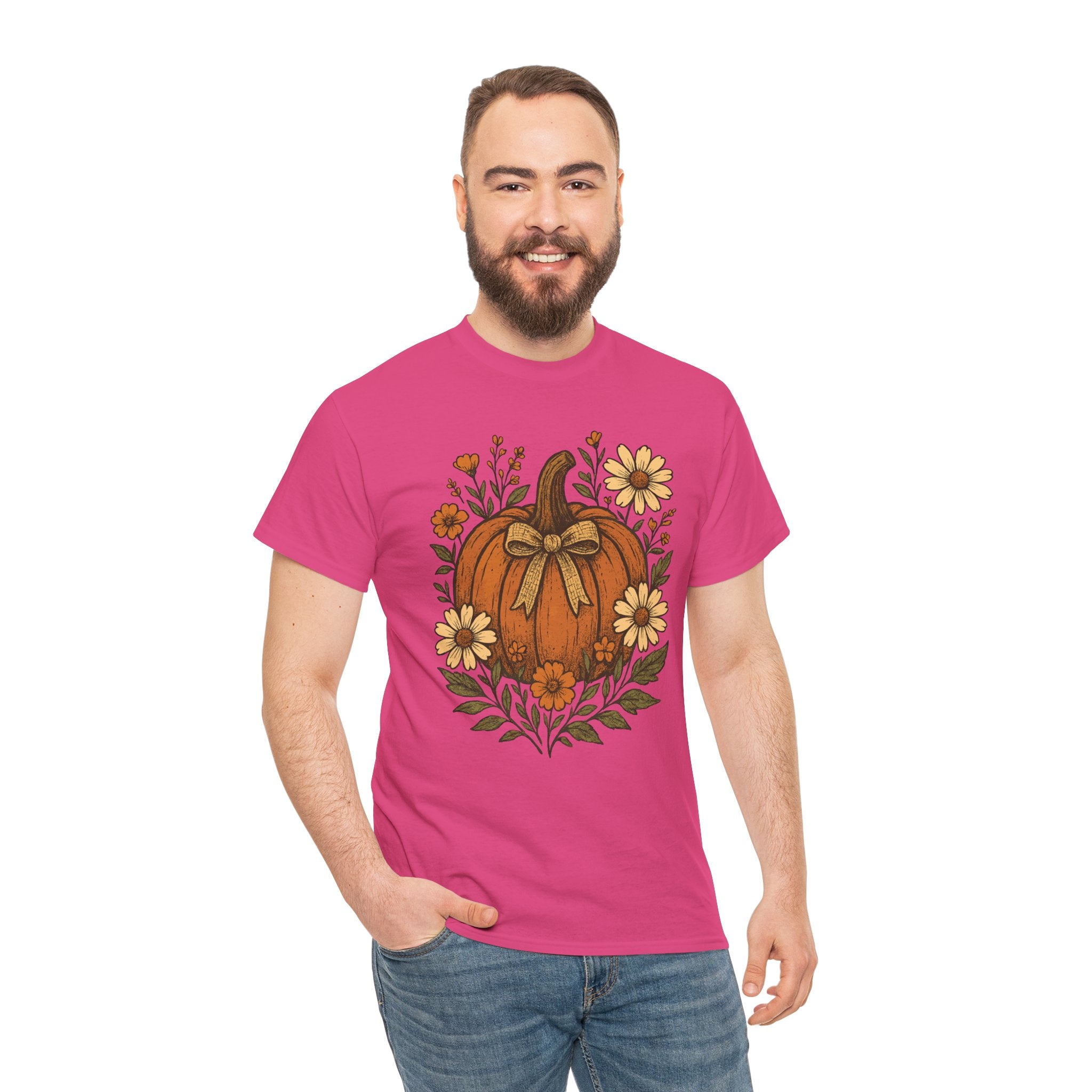 Pumpkin Daisy Unisex Cotton Tee