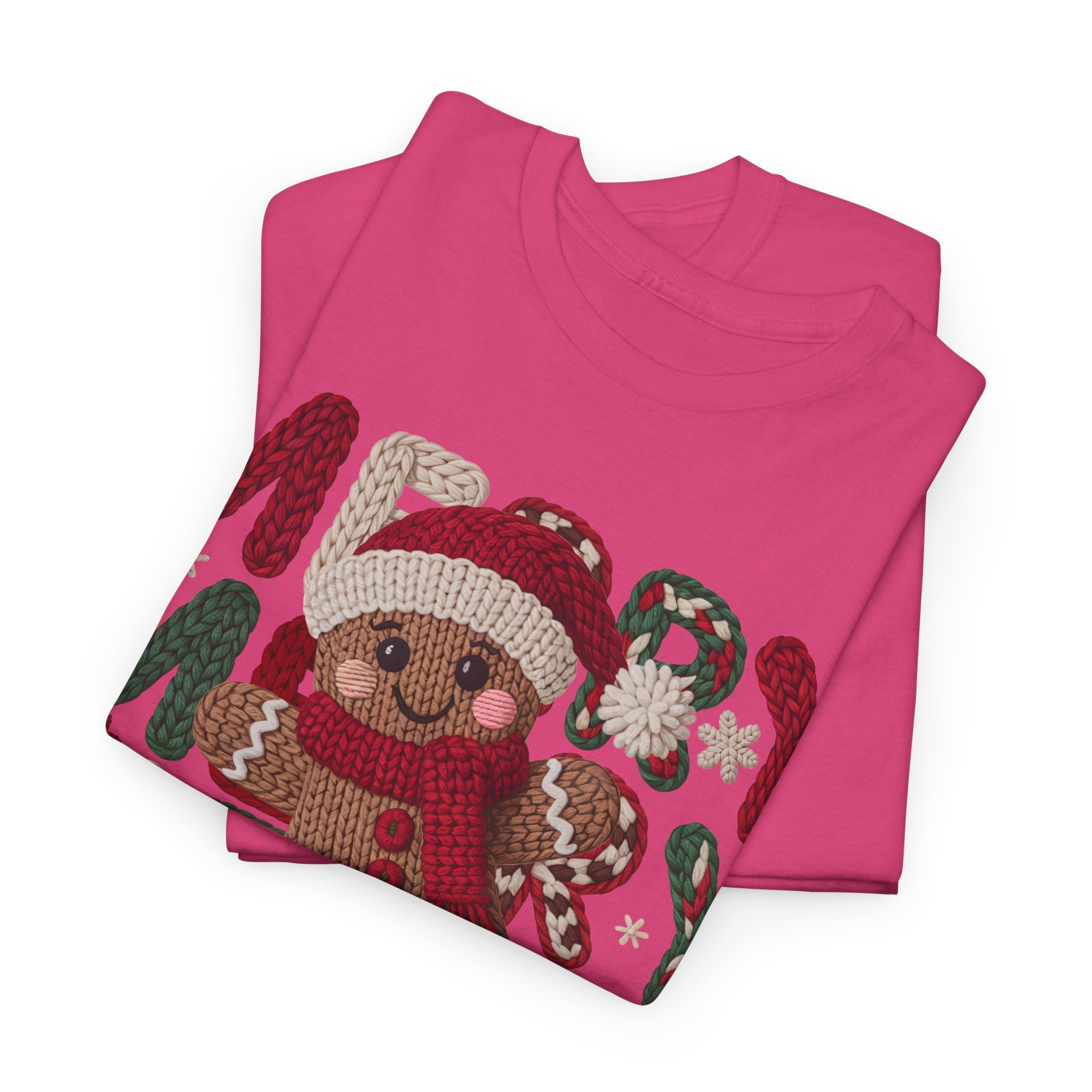 Merry Merry Merry Christmas Gingerbread Unisex Cotton Tee