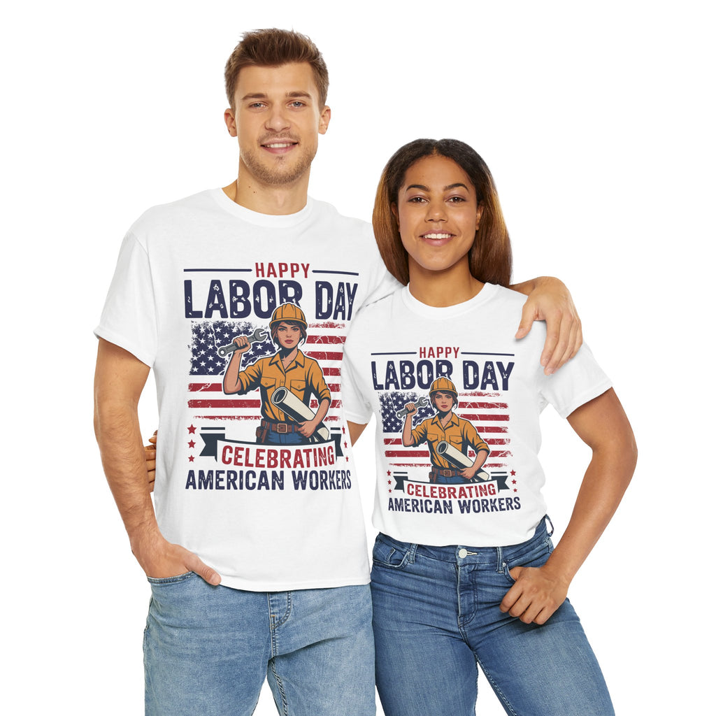 Happy US Labour Day T-Shirt - Unisex Heavy Cotton Tee