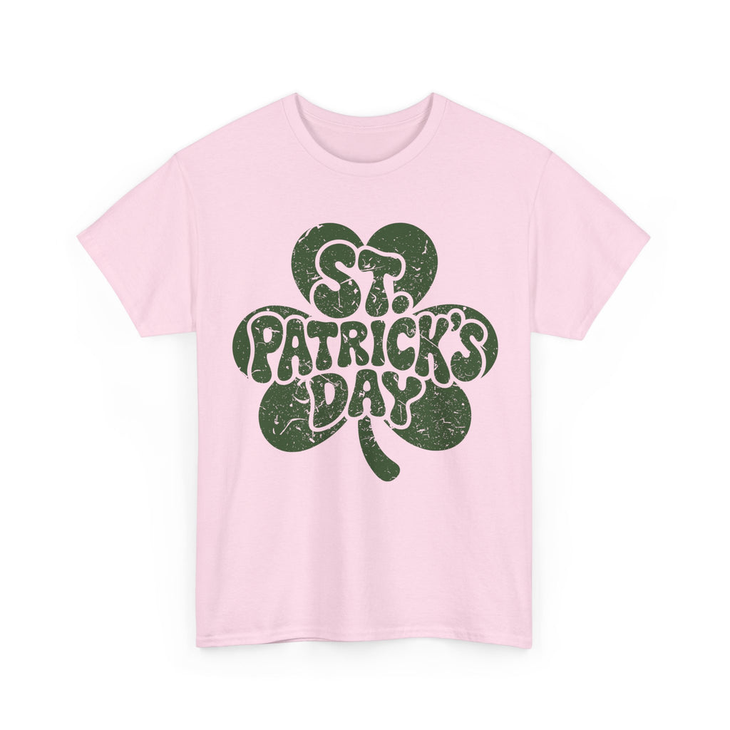St. Patrick's Day Shamrock Tee — Retro Bubble Lettering Unisex Cotton Tee