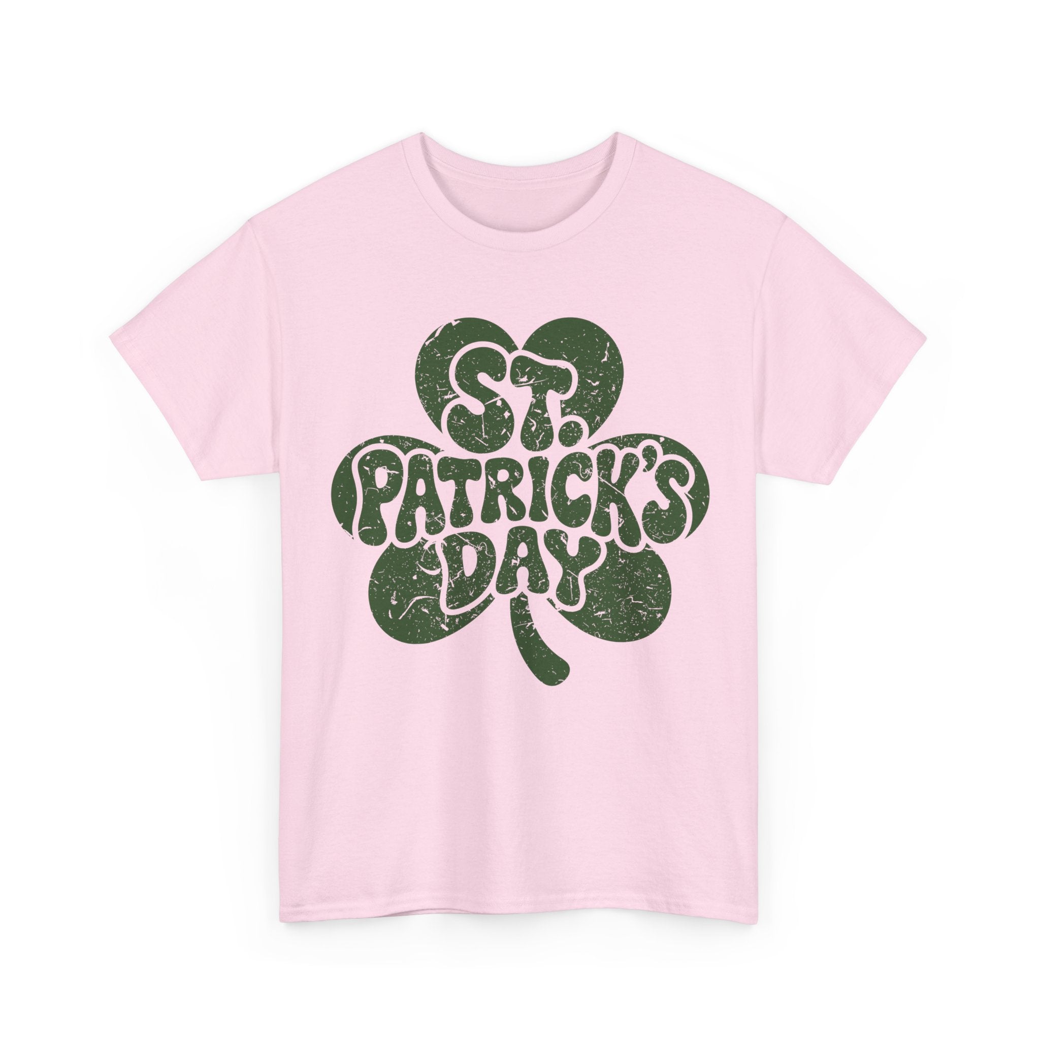 St. Patrick's Day Shamrock Tee — Retro Bubble Lettering Unisex Cotton Tee