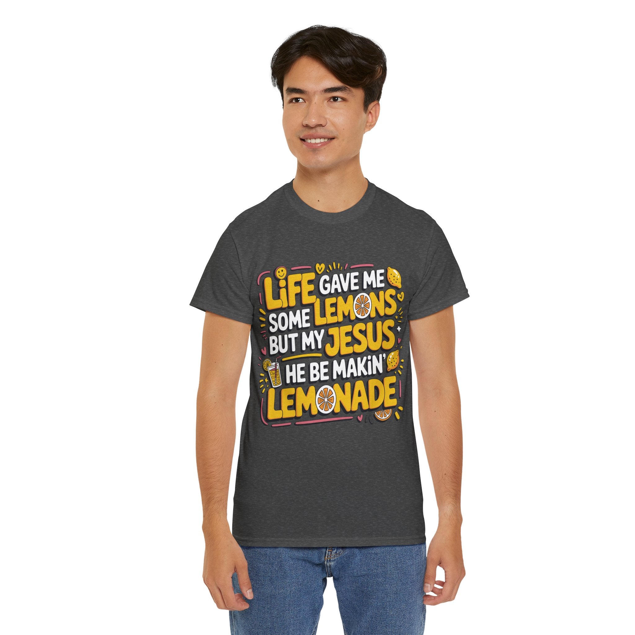Christian Lemonade T-Shirt — “Life gave me some lemons but my Jesus he be makin’ lemonade”Unisex Cotton Tee