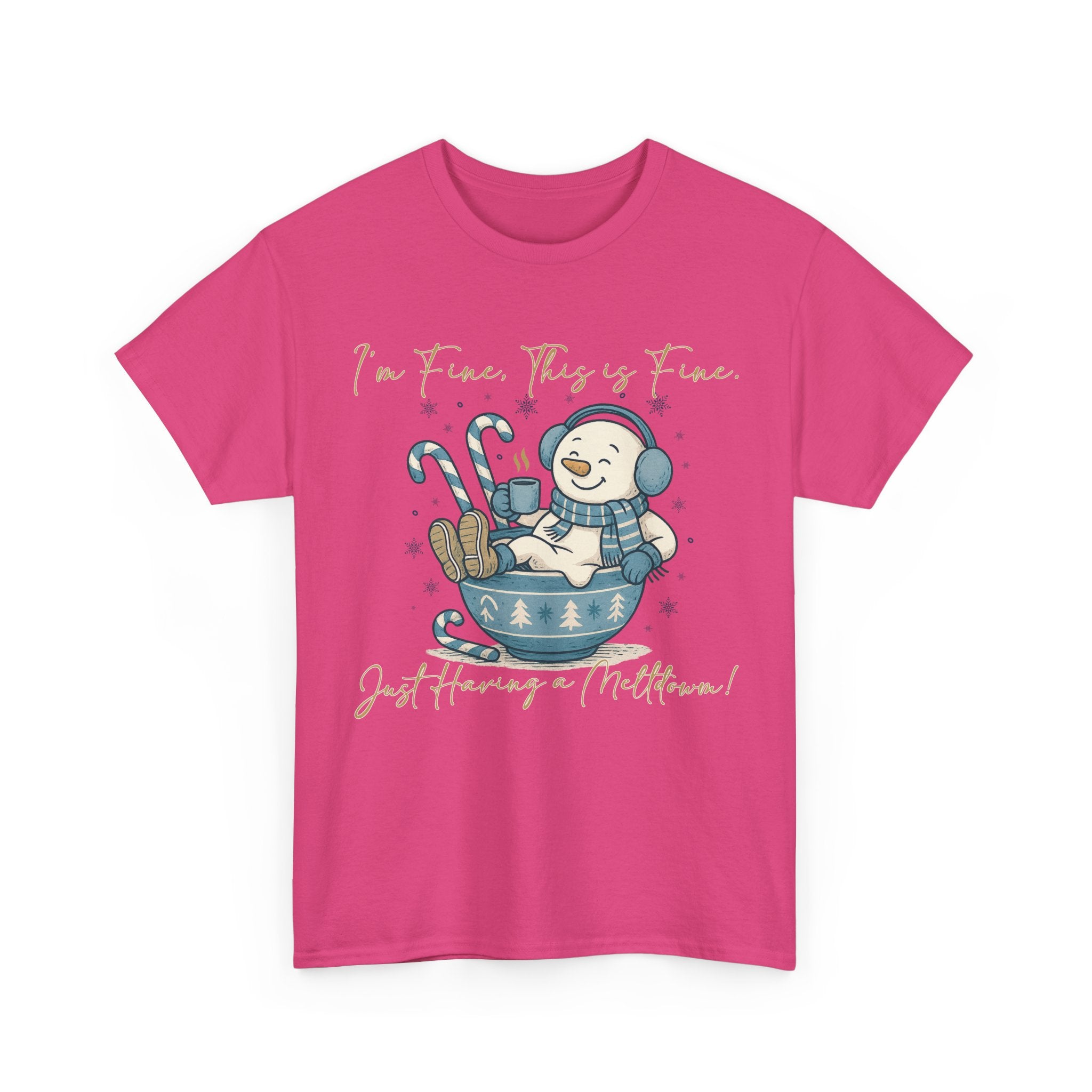 Snowman Hot Cocoa Unisex Cotton Tee