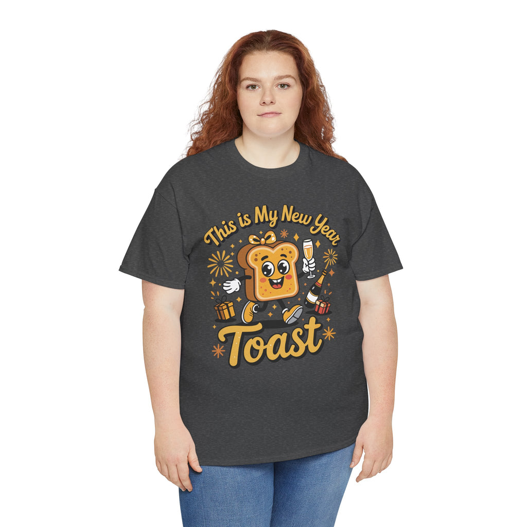 New Year Toast T-Shirt — "This Is My New Year Toast" Champagne & Fireworks Unisex Cotton Tee