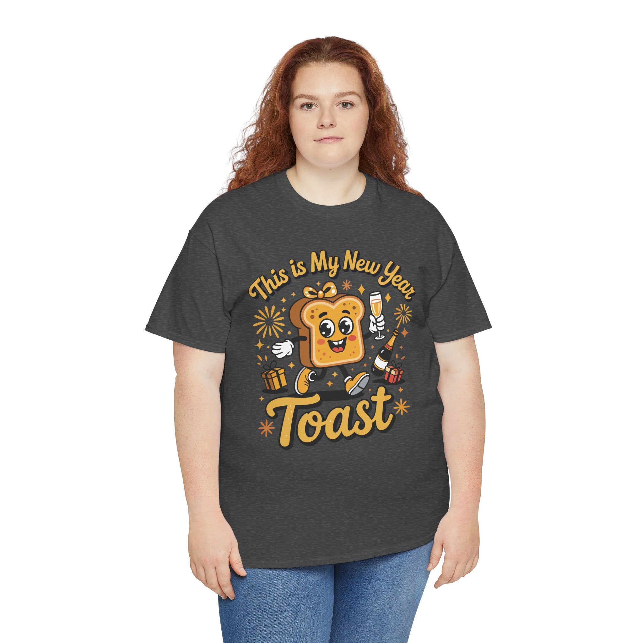 New Year Toast T-Shirt — "This Is My New Year Toast" Champagne & Fireworks Unisex Cotton Tee