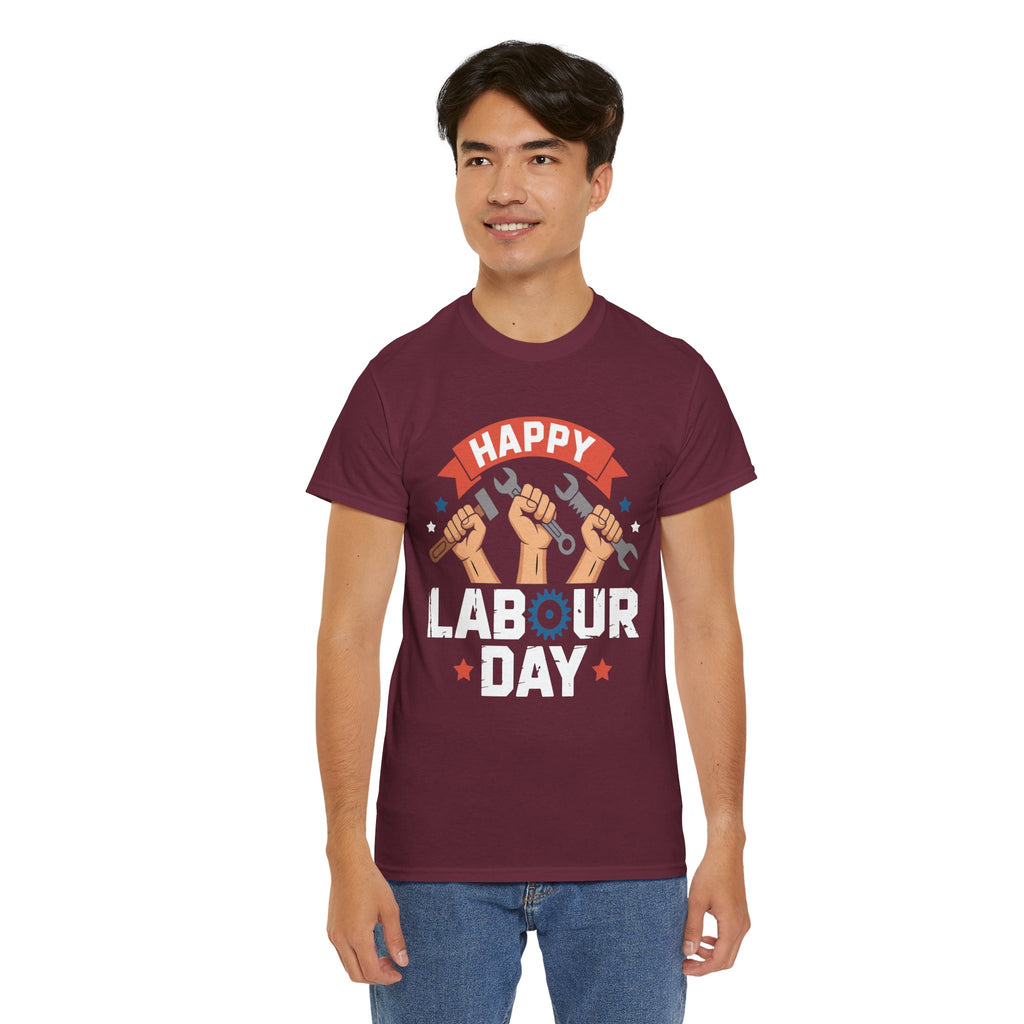Happy US Labour Day Unisex Heavy Cotton T-Shirt