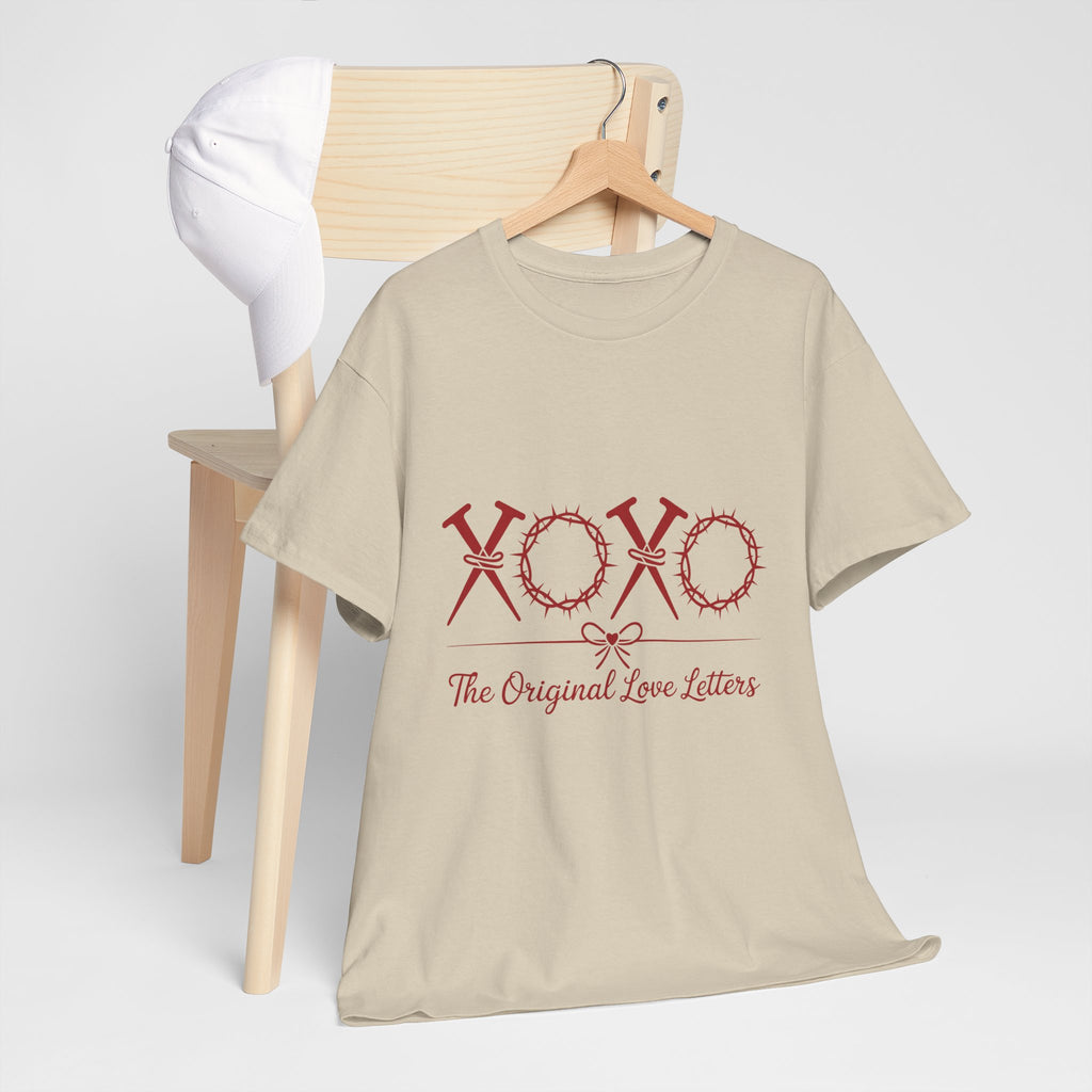 Christian Valentine Tee — “XOXO” Nails & Thorn Crowns, “The Original Love Letters”... Unisex Cotton Tee