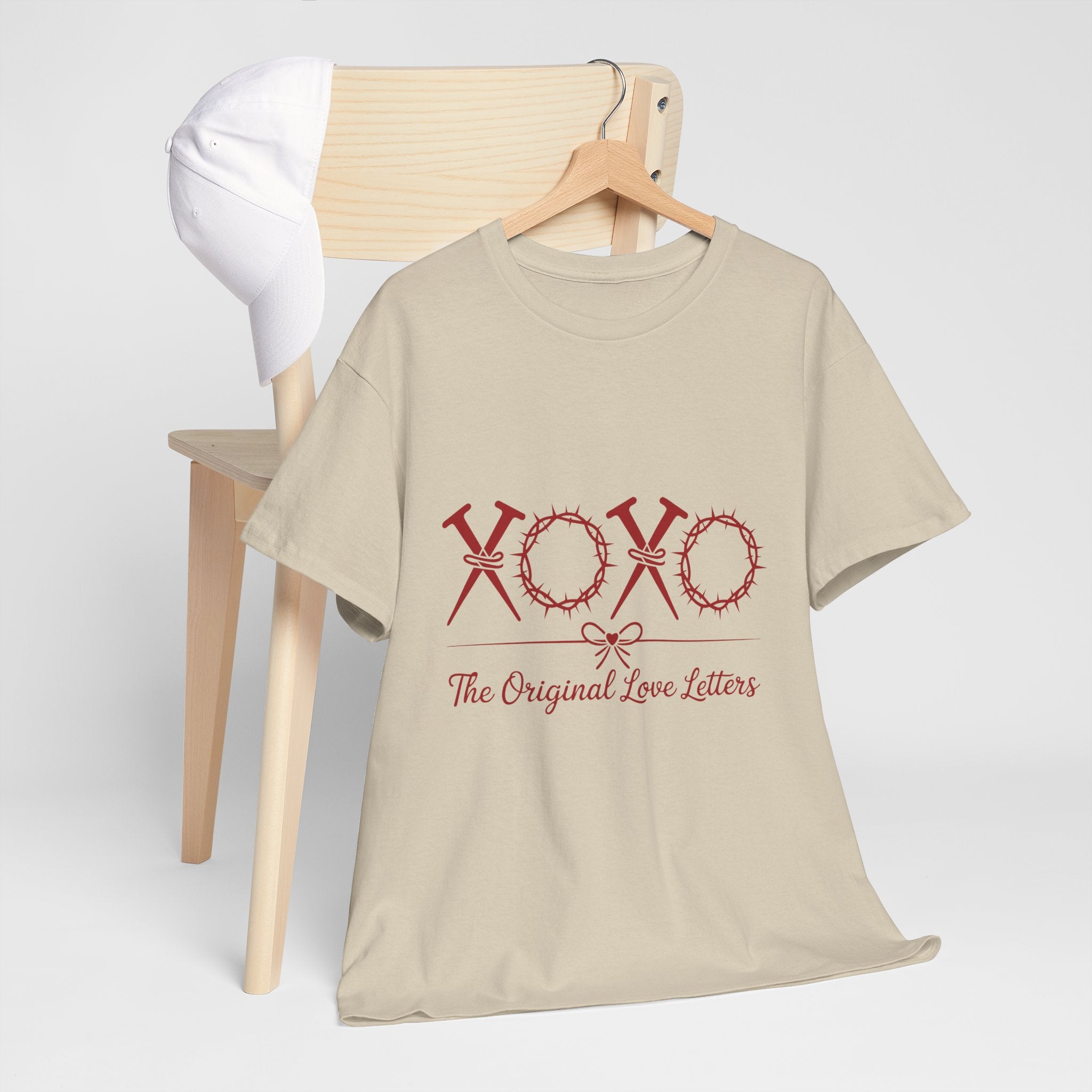 Christian Valentine Tee — “XOXO” Nails & Thorn Crowns, “The Original Love Letters”... Unisex Cotton Tee