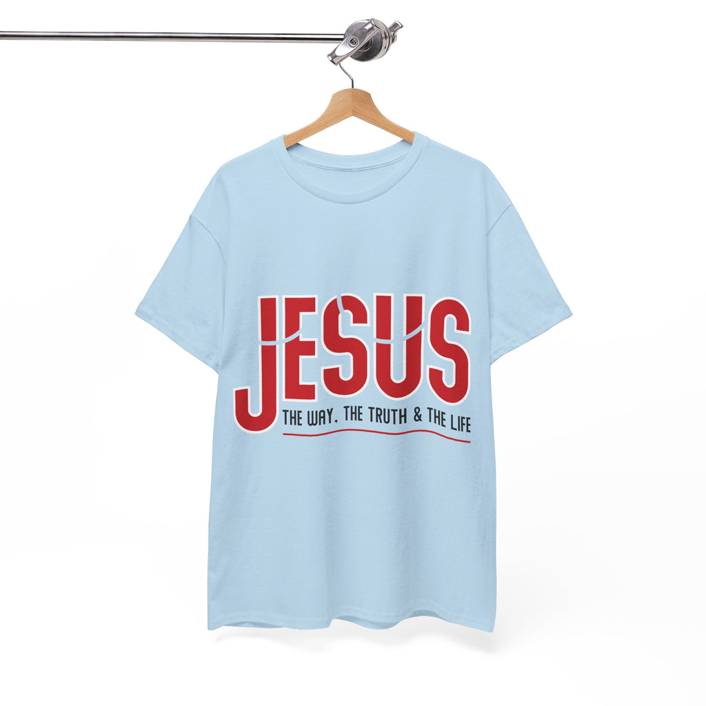 Jesus The Way The Truth & The Life T-Shirt — Bold Red Christian Unisex Cotton Tee