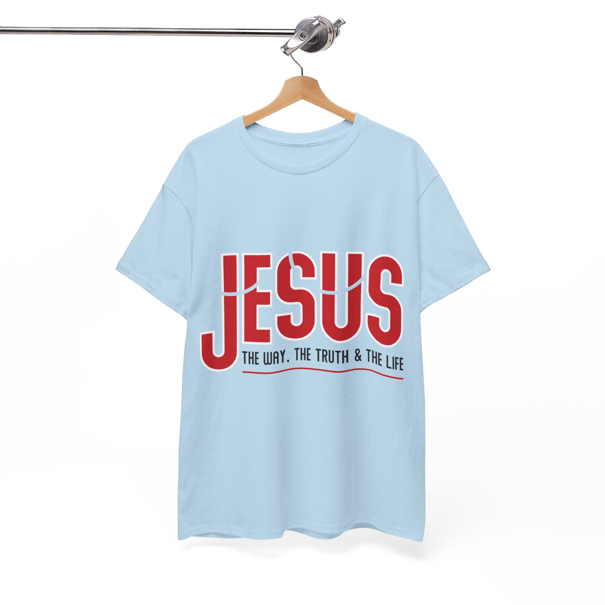 Jesus The Way The Truth & The Life T-Shirt — Bold Red Christian Unisex Cotton Tee