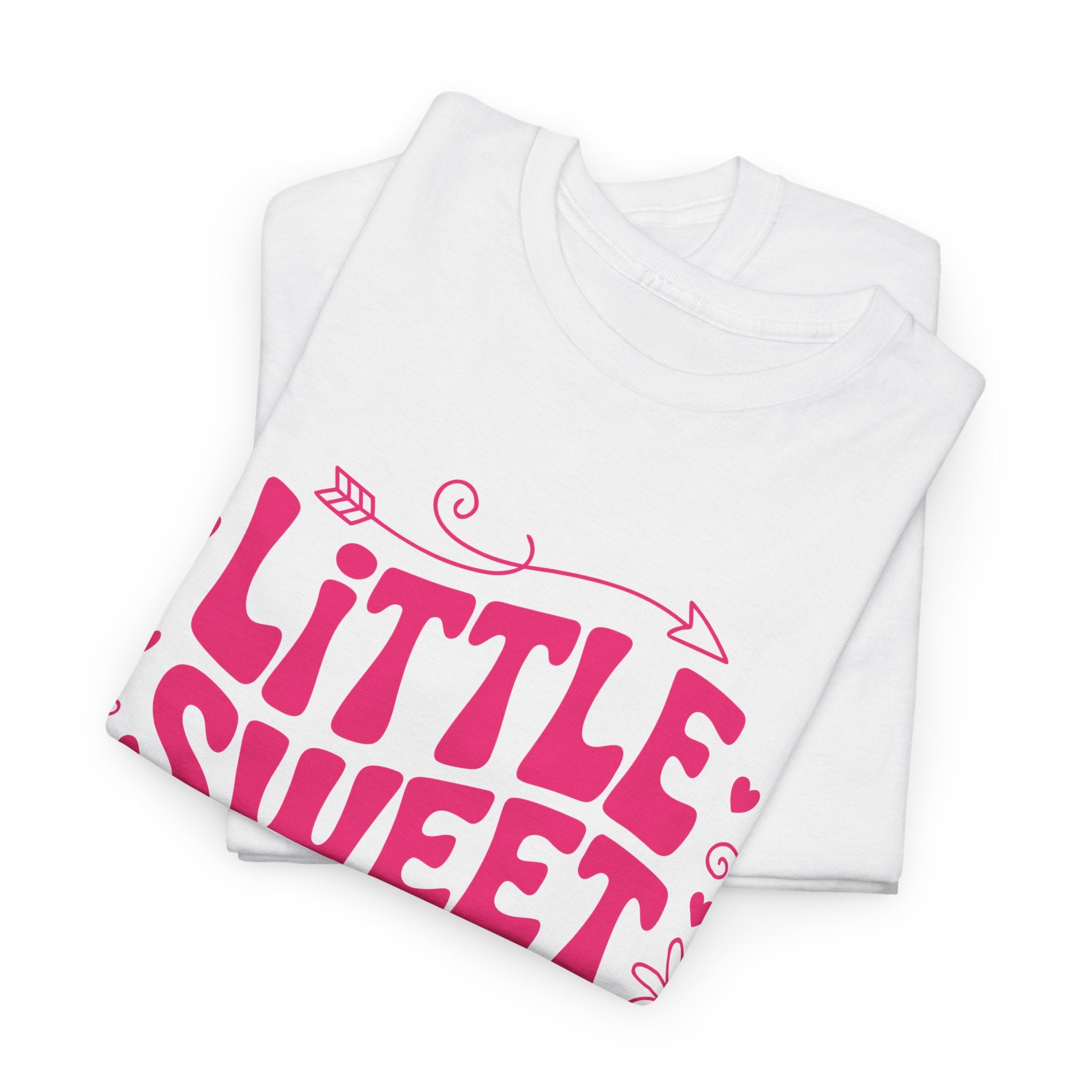 Little Sweetheart Retro Tee — Cute Red Hearts & Flowers Graphic Unisex Cotton Tee