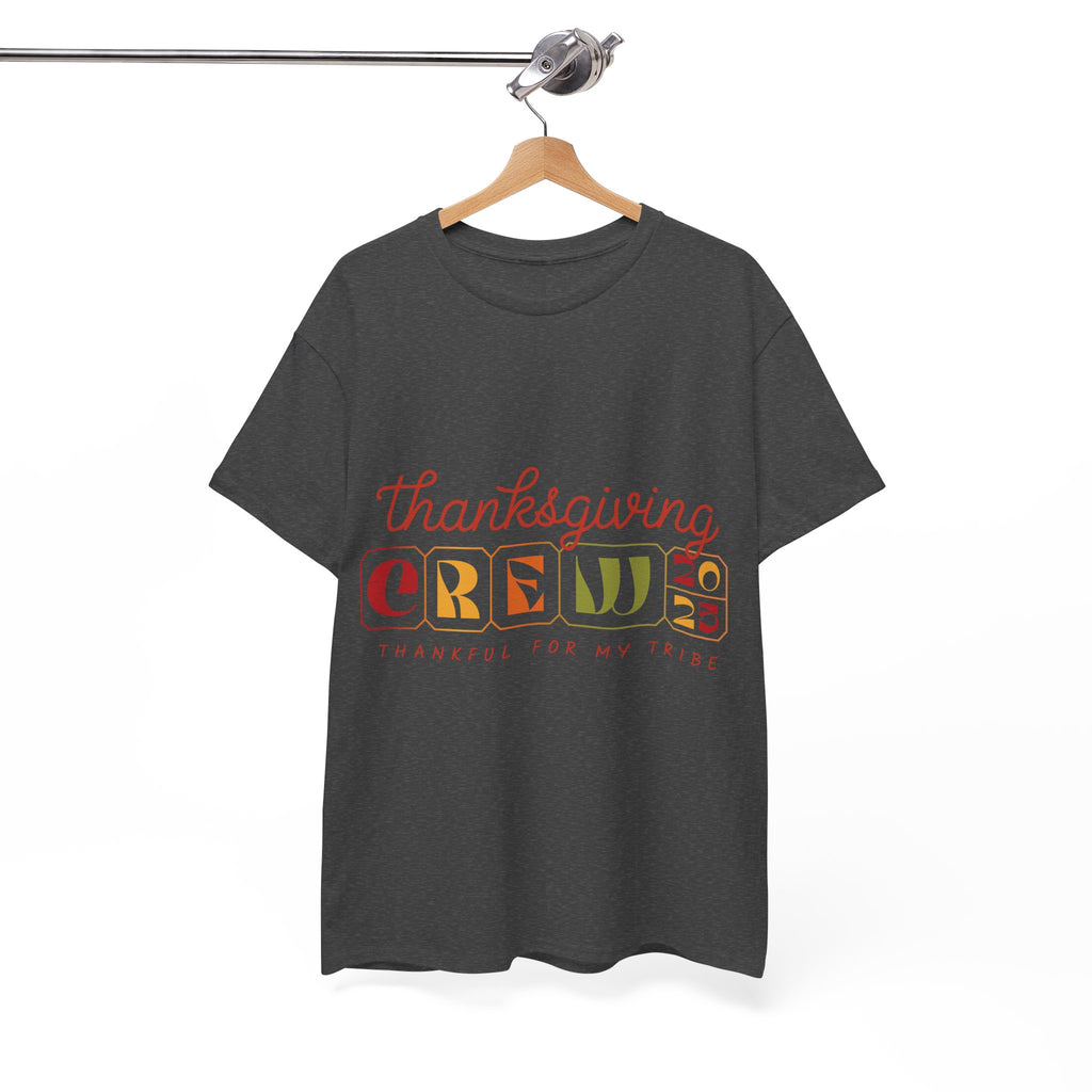 Thanksgiving Crew 2025 Tee — "Thankful for My Tribe" Autumn Holiday Unisex Cotton Tshirt