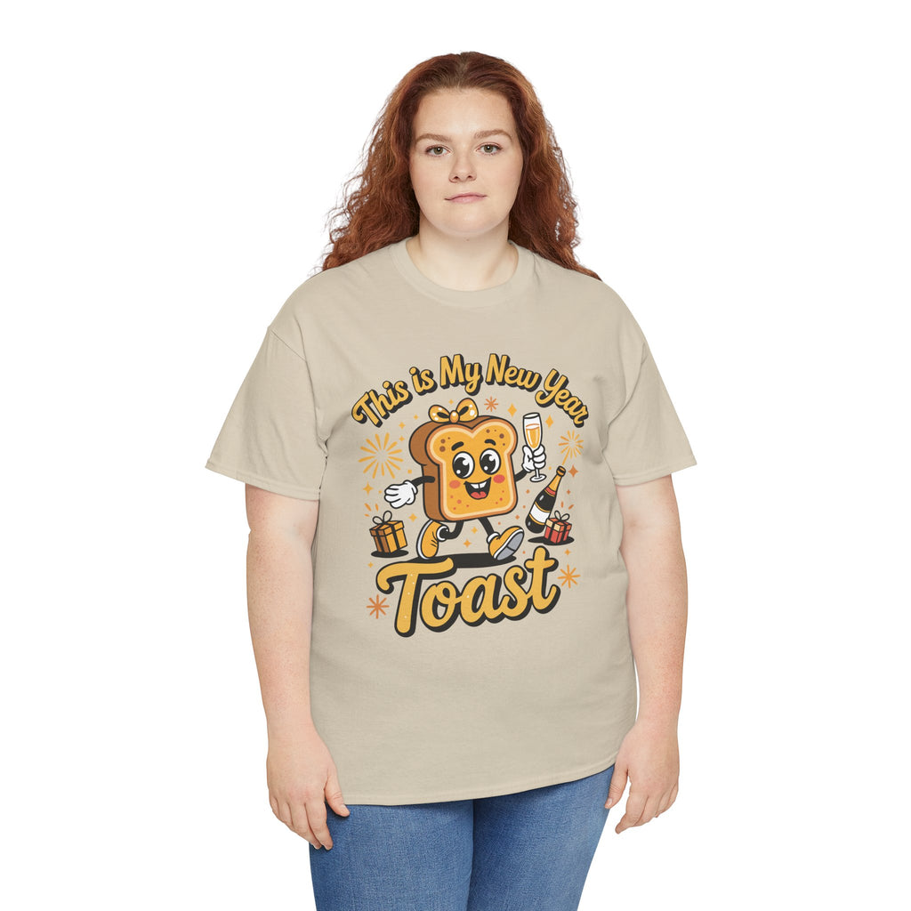 New Year Toast T-Shirt — "This Is My New Year Toast" Champagne & Fireworks Unisex Cotton Tee