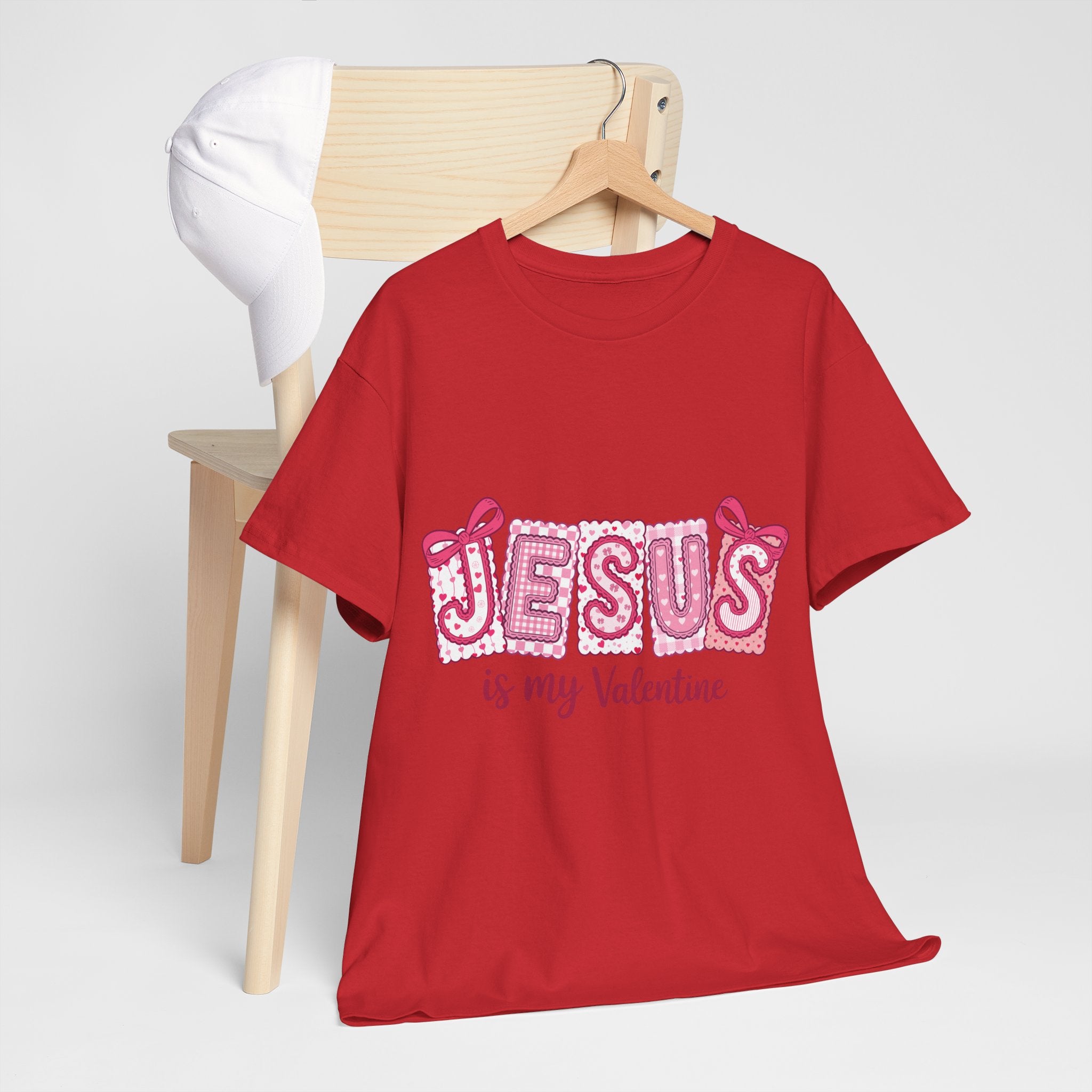 Jesus Is My Valentine T-Shirt — Pink Christian Valentine Unisex Cotton Tee