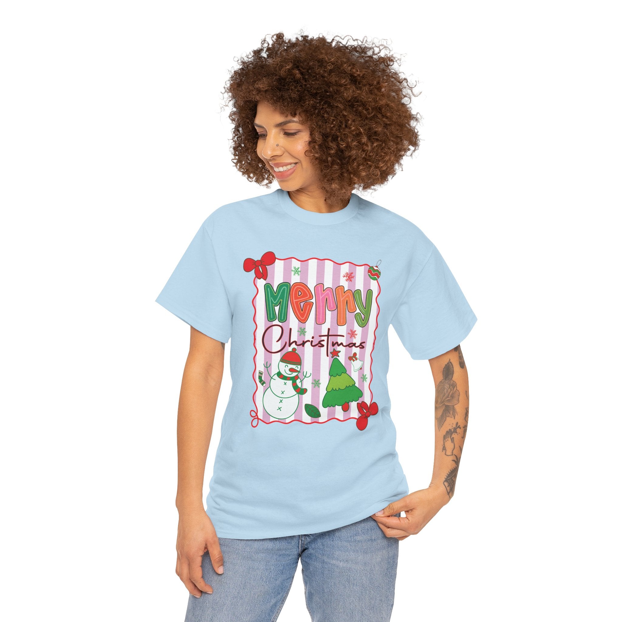Christmas Snowman Unisex Cotton Tee