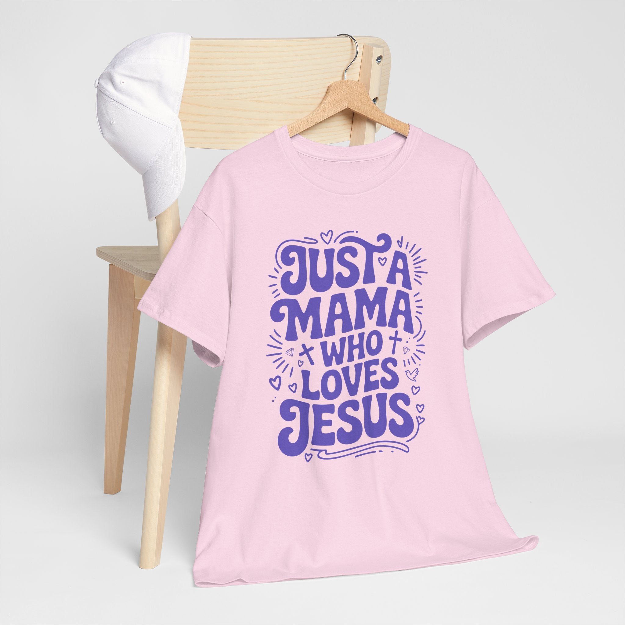 Mama Who Loves Jesus T-Shirt — Bright Green Bubbly Faith Unisex Cotton Tee