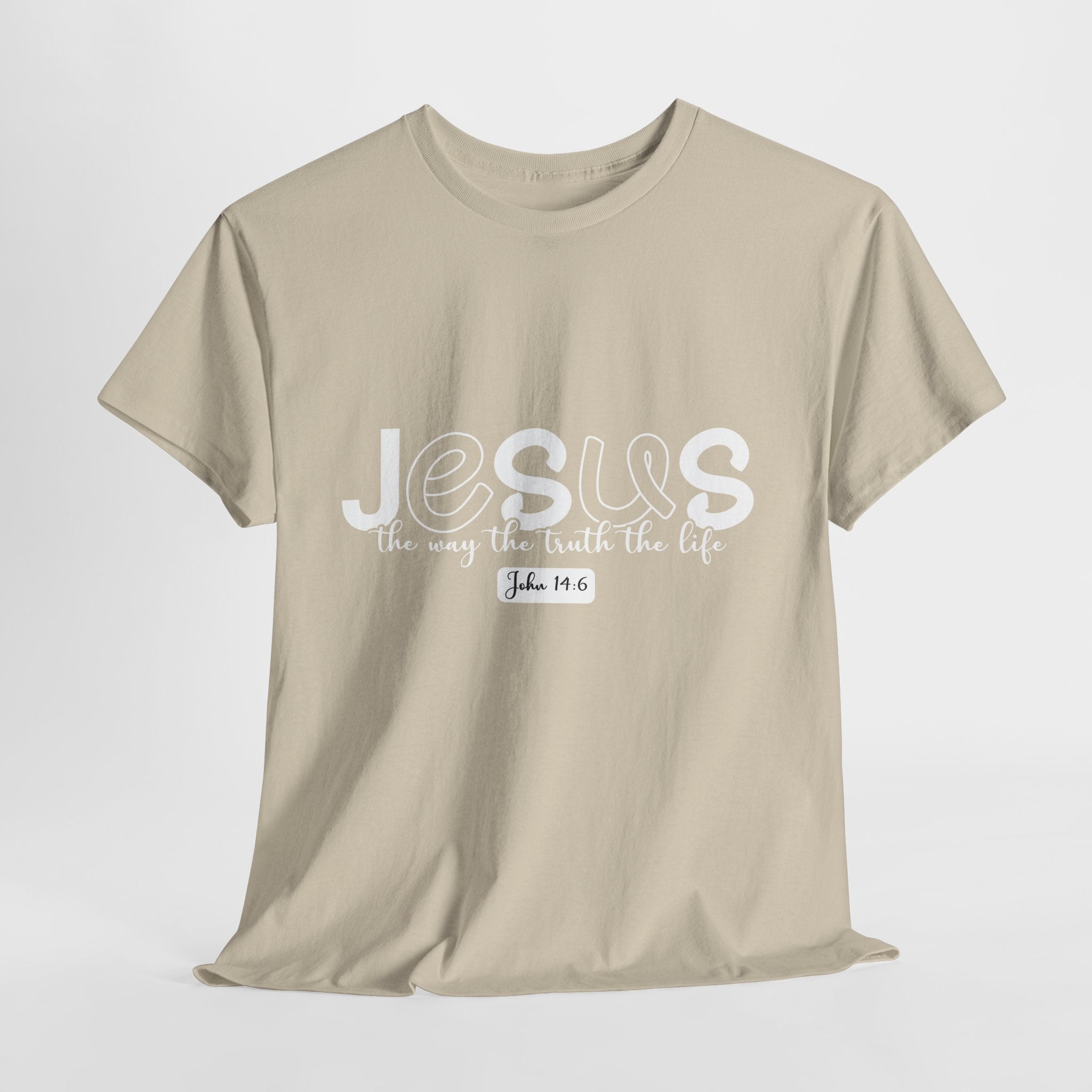 John 14:6 Christian Tee — Minimalist Script Faith T-Shirt