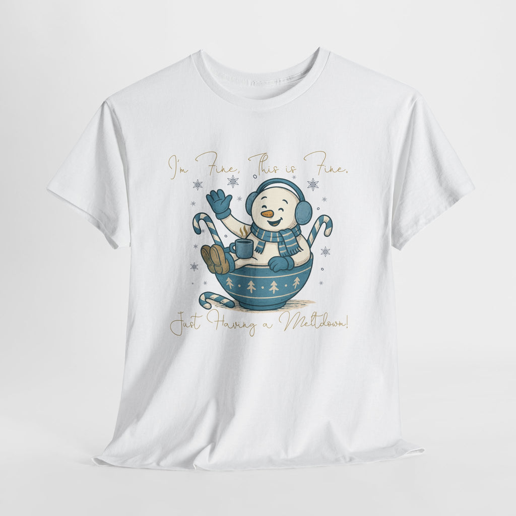 Snowman Hot Cocoa Unisex Cotton Tee
