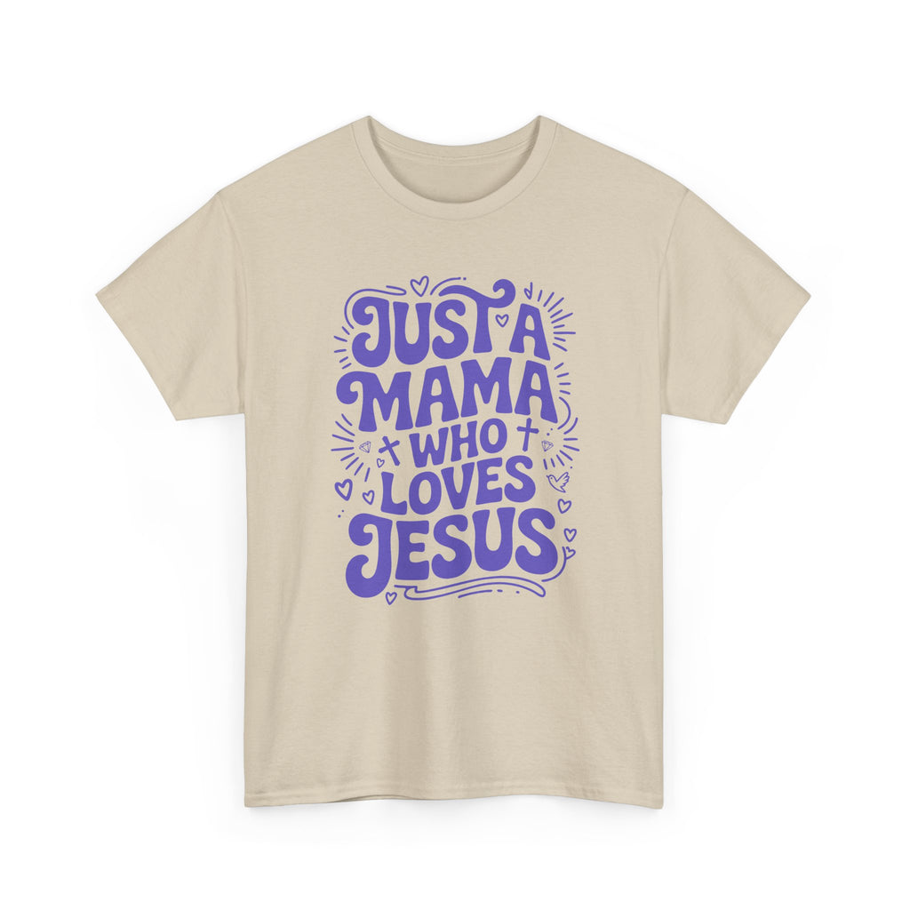 Mama Who Loves Jesus T-Shirt — Bright Green Bubbly Faith Unisex Cotton Tee