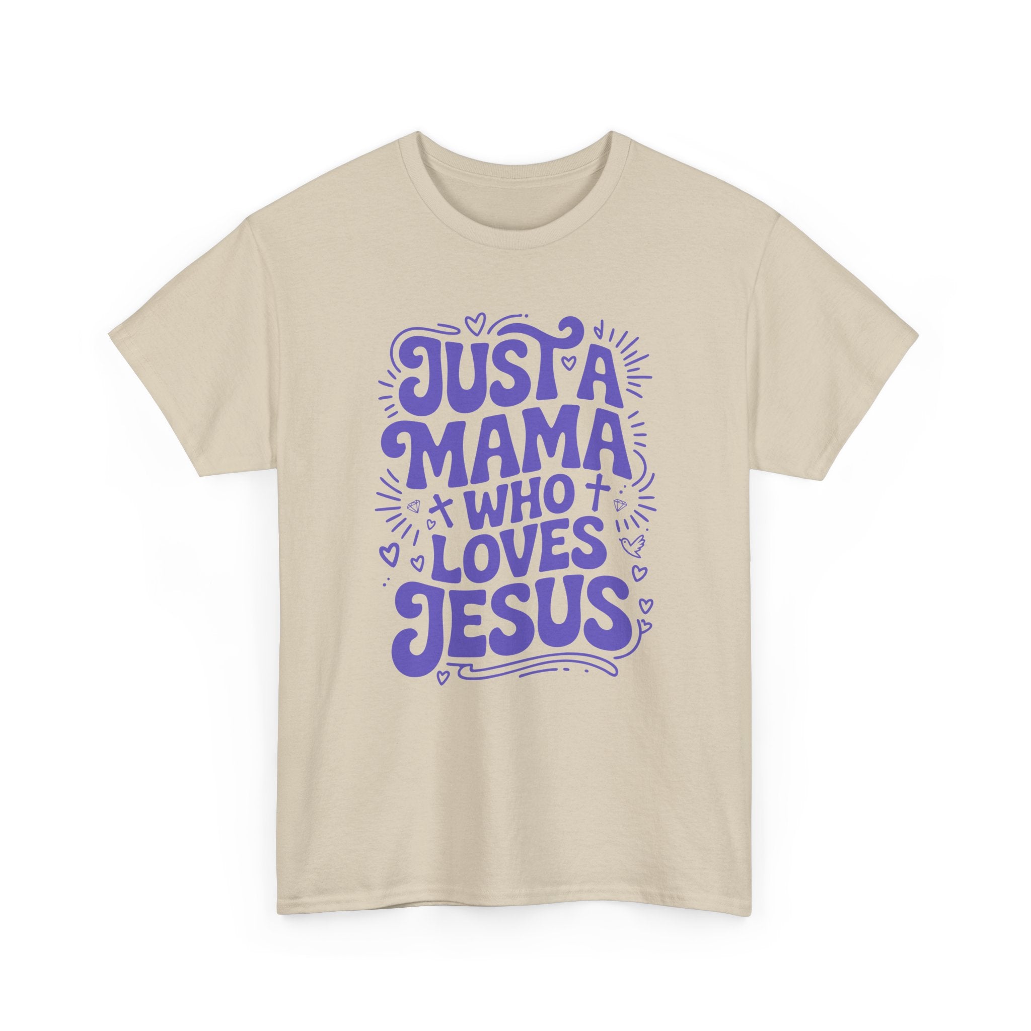 Mama Who Loves Jesus T-Shirt — Bright Green Bubbly Faith Unisex Cotton Tee