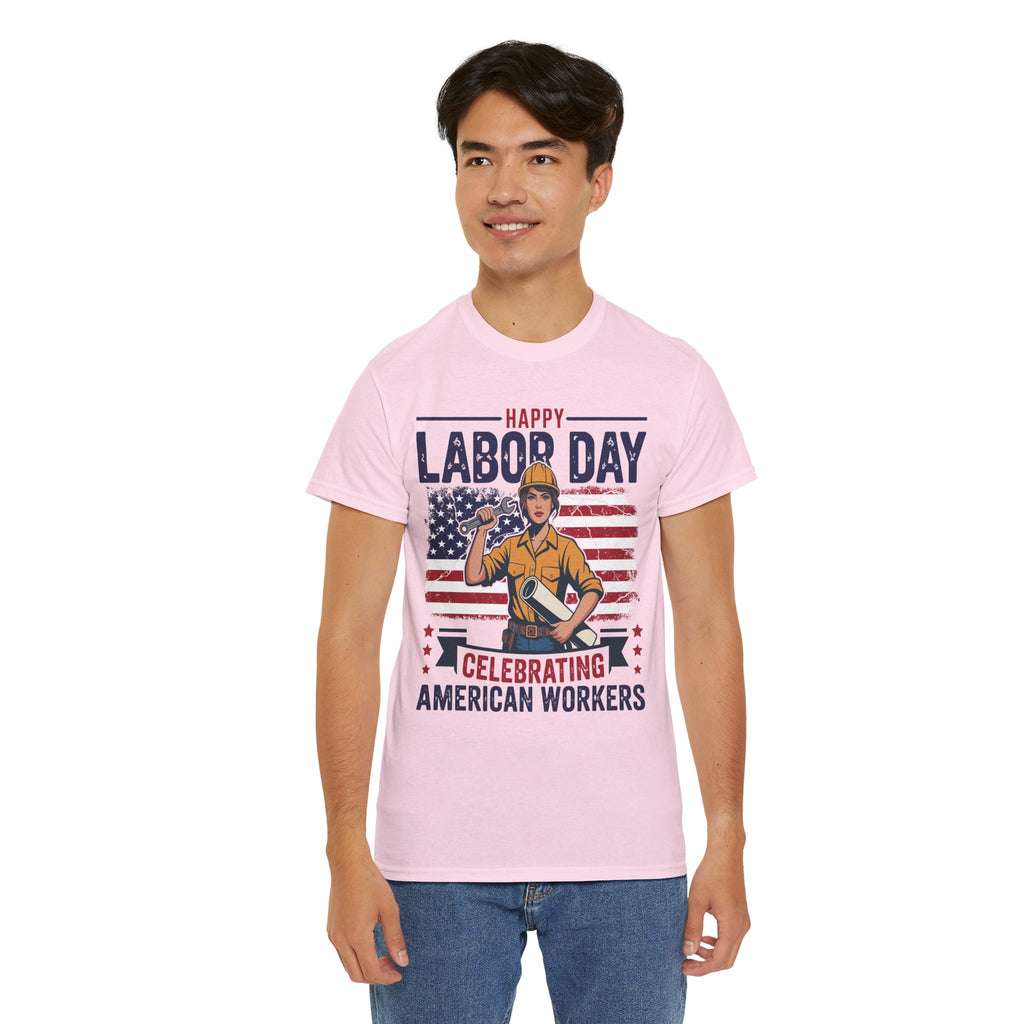 Happy US Labour Day T-Shirt - Unisex Heavy Cotton Tee