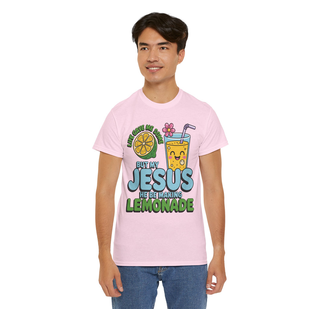 Christian Lemonade T‑Shirt — "Life Gave Me Some Lemons, My Jesus Makes Lemonade"Unisex Cotton Tee