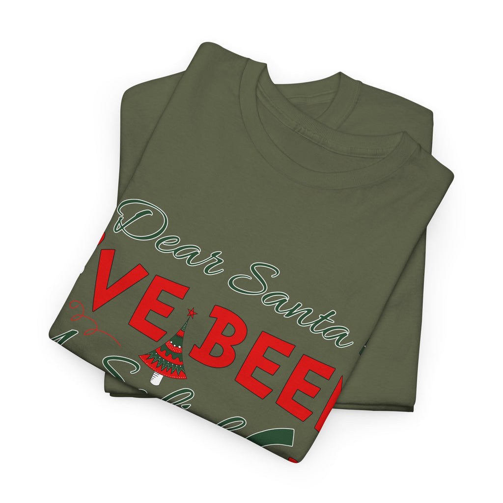 Funny Christmas “Dear Santa, I’ve Been A Solid 67, Maybe A” Unisex Cotton Tee