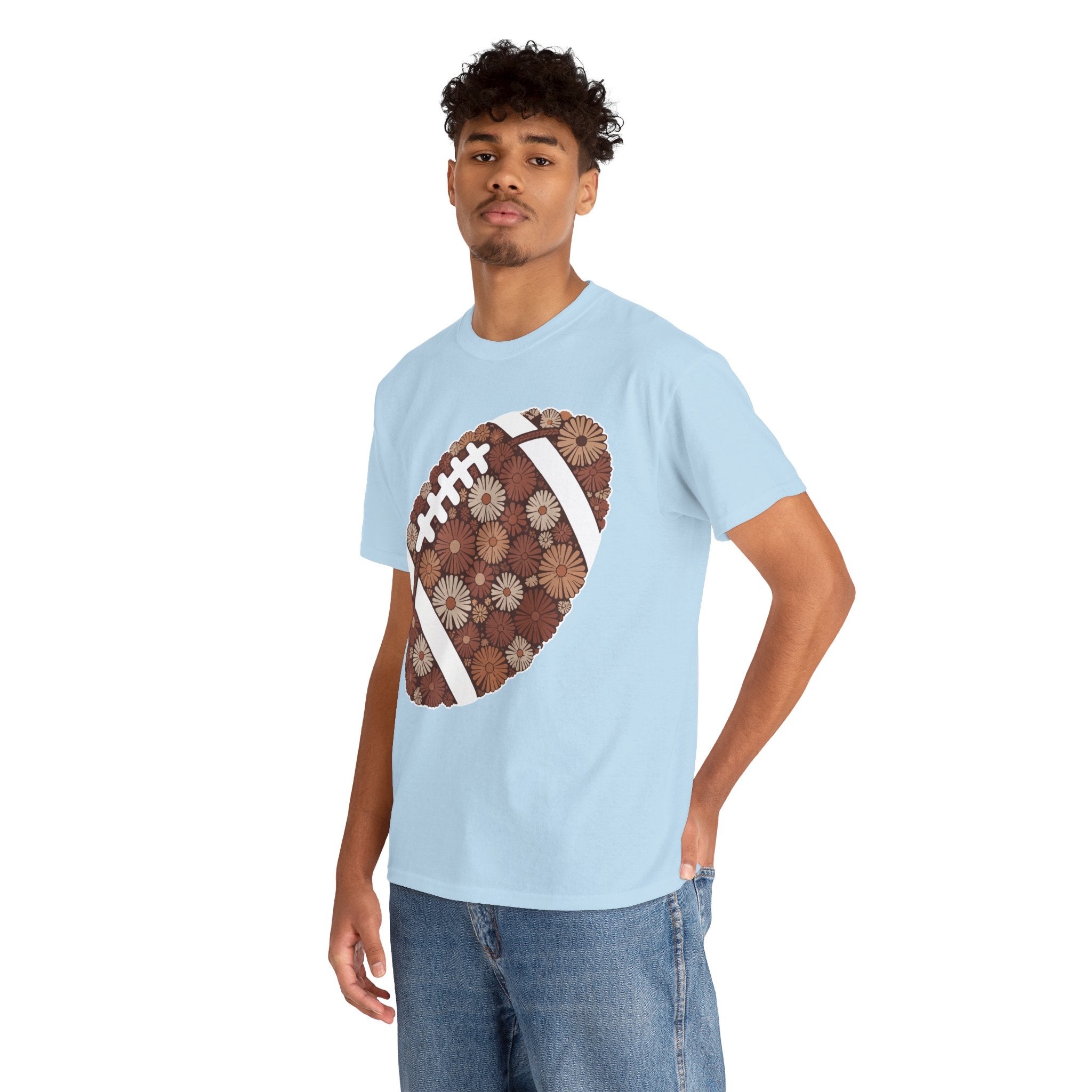 Game Day Touch Down Football Tee — Helmets, Flags & Cheer Icons Unisex Cotton Tee