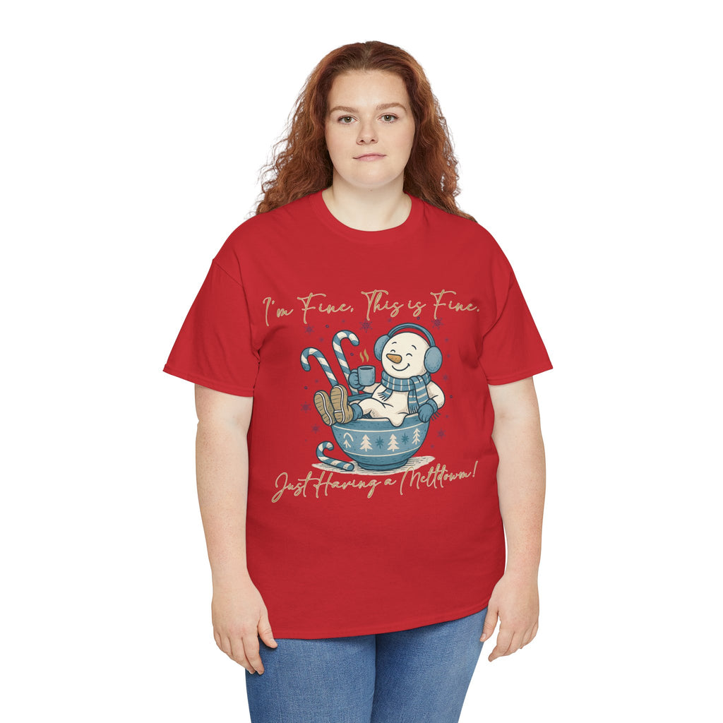 Snowman Hot Cocoa Unisex Cotton Tee