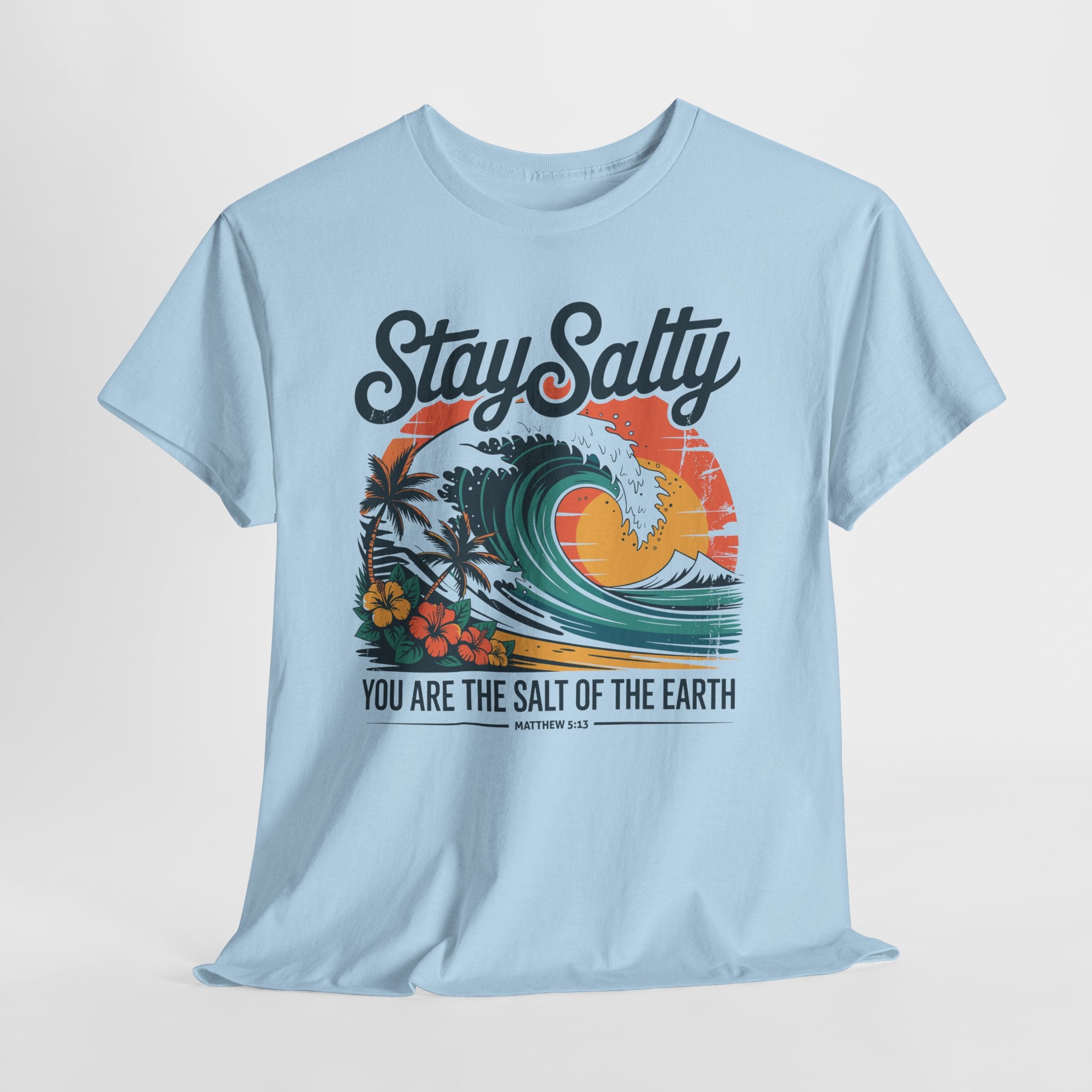 Stay Salty Beach Tee — "You are the salt of the earth (Matthew 5:13)"Unisex Cotton Tee