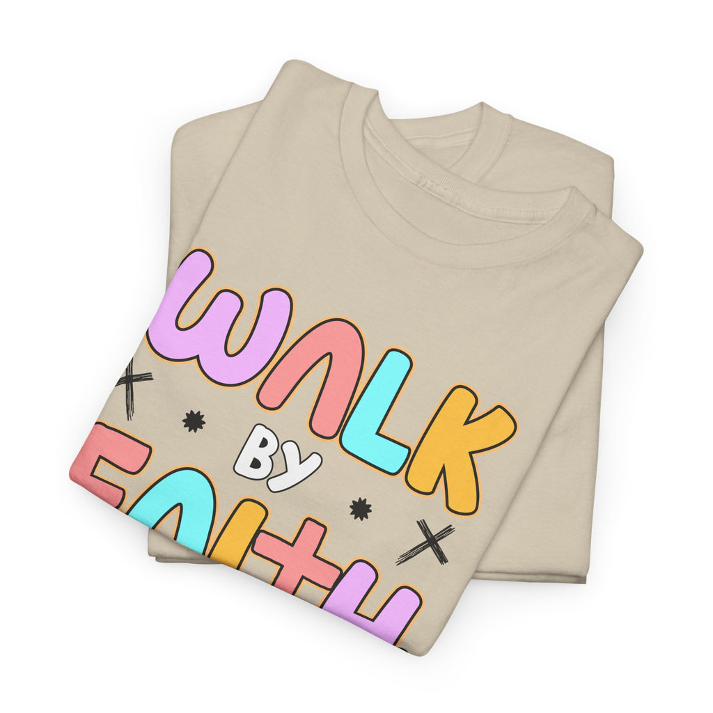 Walk by Faith Not by Sight T-Shirt — Pastel Christian Faith Unisex Cotton Tee