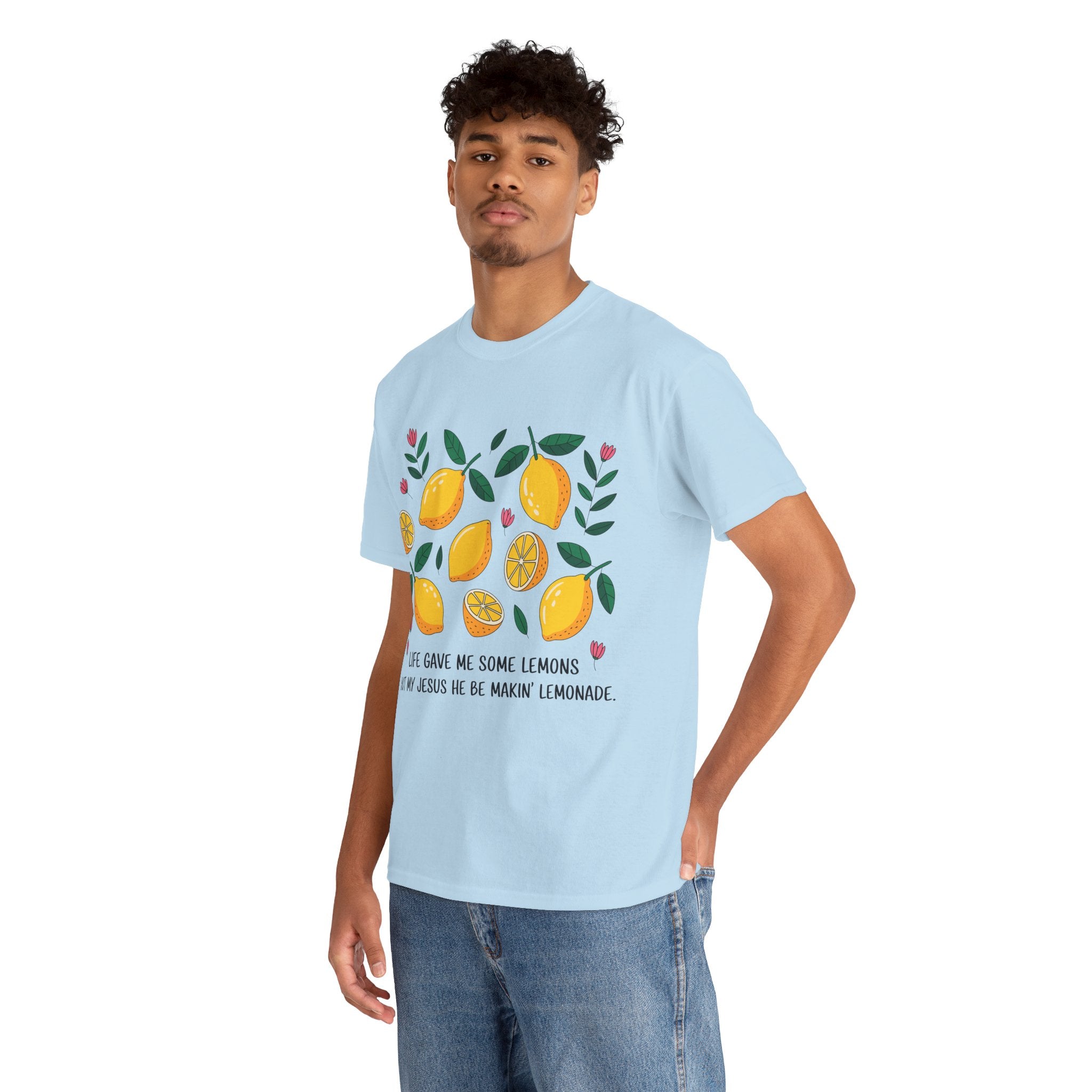 Christian Lemonade Tee — "Life gave me some lemons but my Jesus he be makin’ lemonade"Unisex Cotton Tee