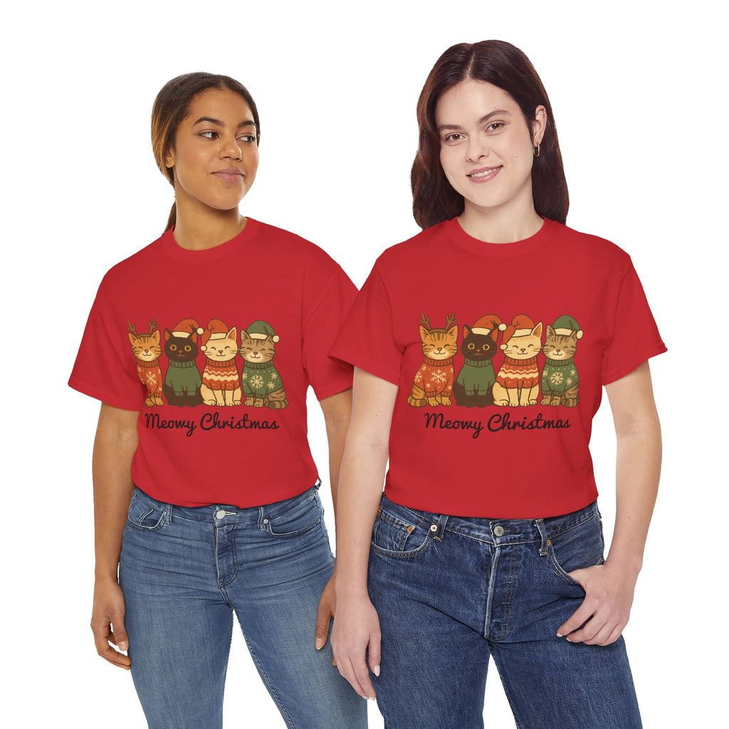 Christmas Cats Unisex Cotton Tee