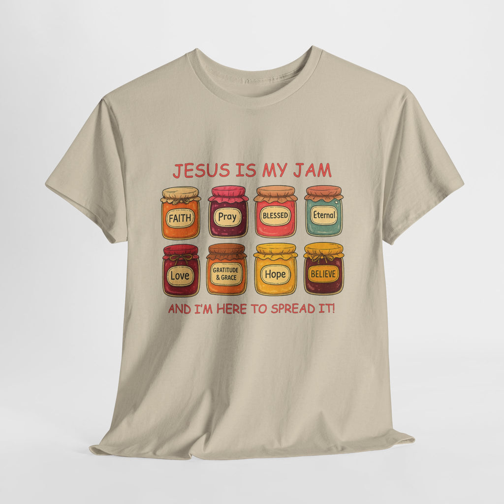 Jesus Is My Jam T-Shirt — Christian Faith Jam Jar Unisex Cotton Tee