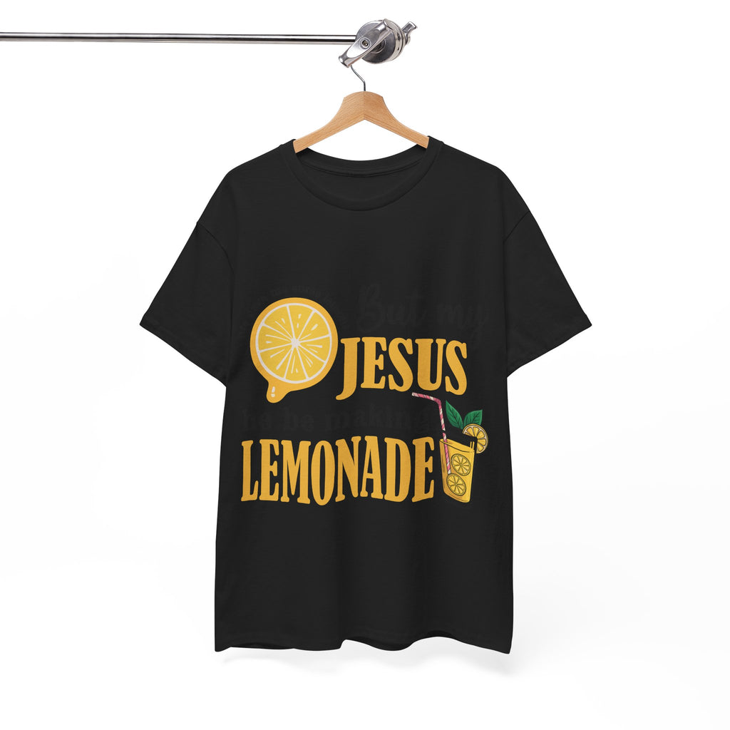 Jesus Lemonade Tee — Lemon Slice & Glass Graphic Christian Unisex Cotton T-Shirt