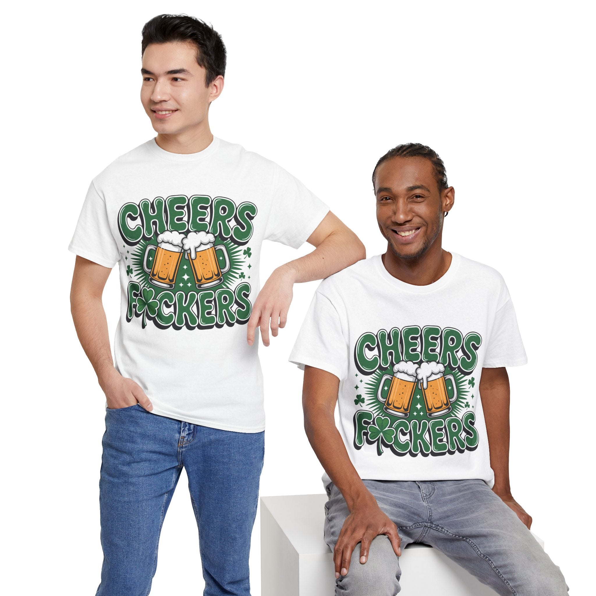 Cheers Fockers Beer Clinking Mugs Unisex Cotton T-Shirt