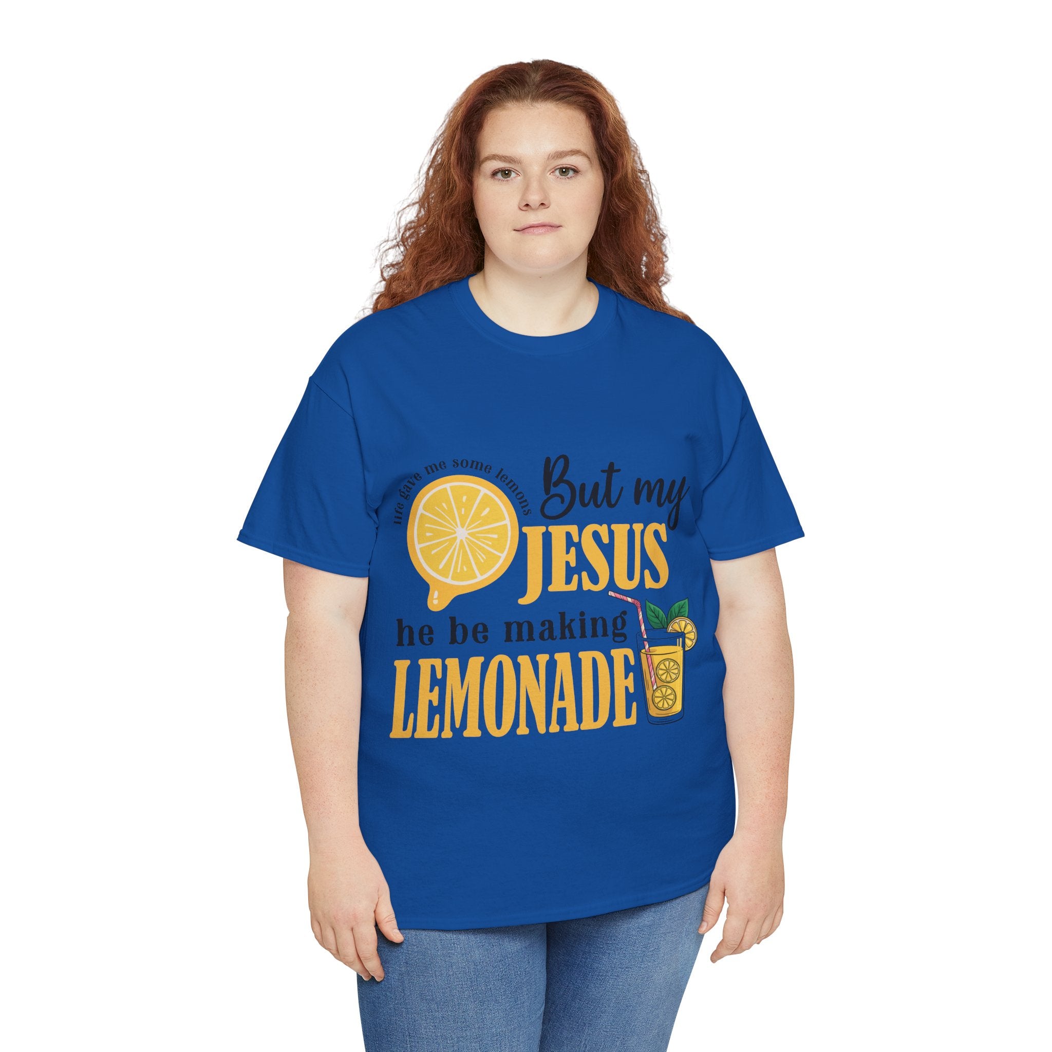 Jesus Lemonade Tee — Lemon Slice & Glass Graphic Christian Unisex Cotton T-Shirt