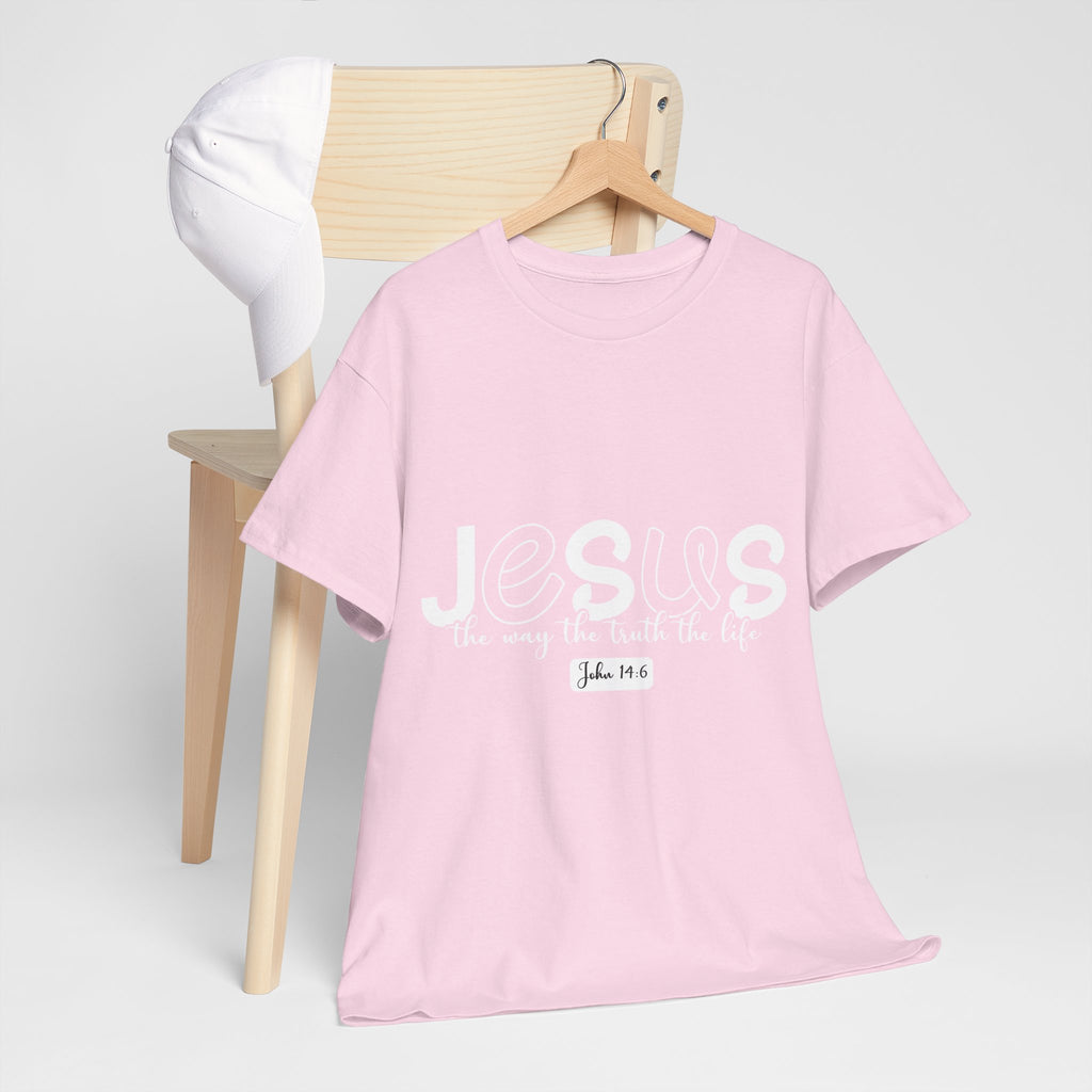 John 14:6 Christian Tee — Minimalist Script Faith T-Shirt