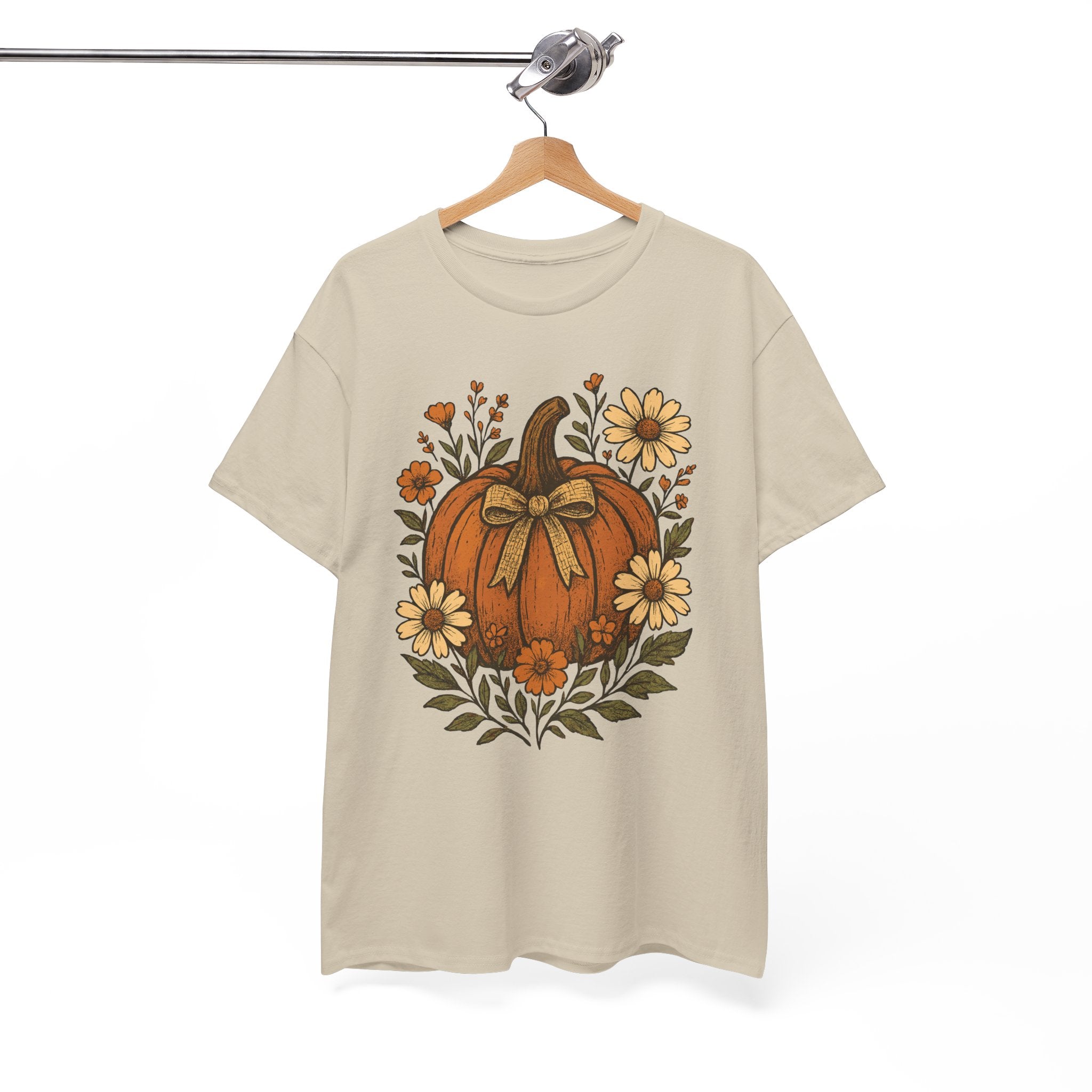 Pumpkin Daisy Unisex Cotton Tee