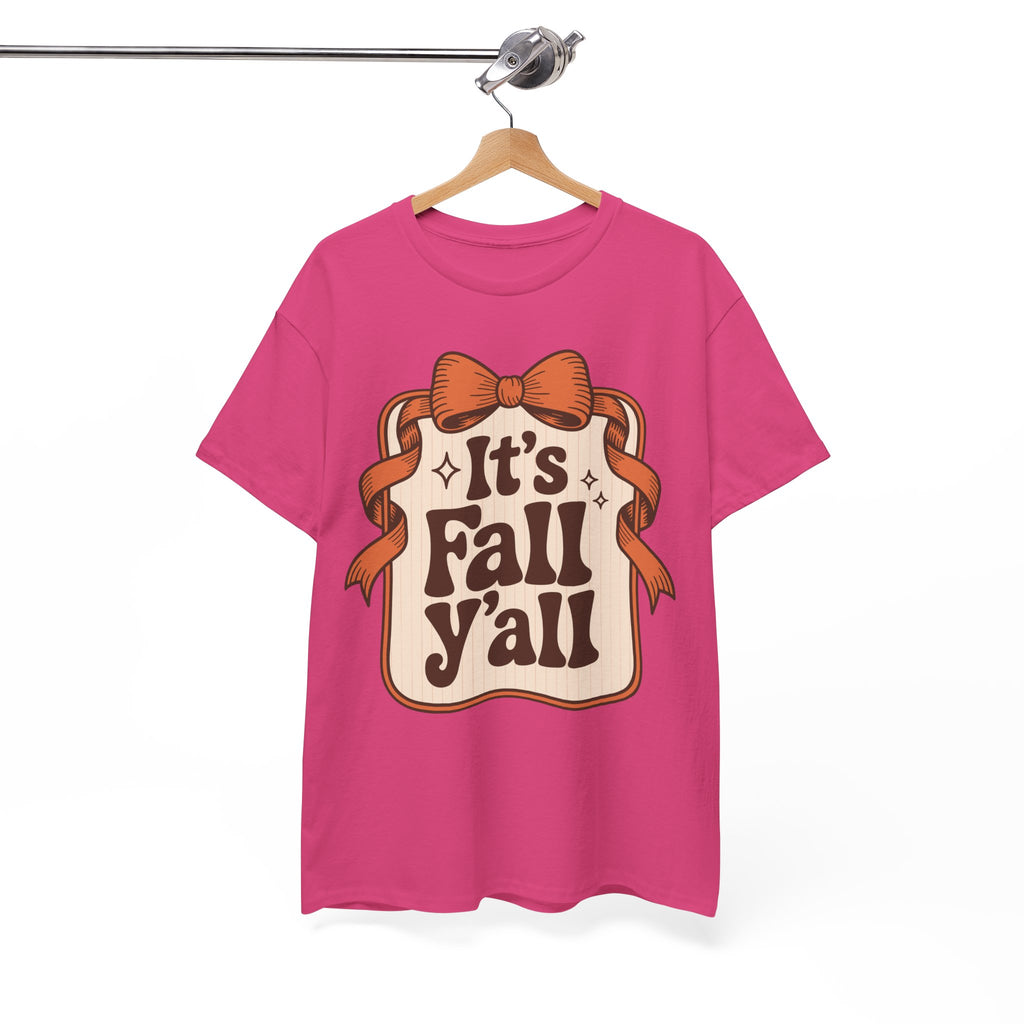 It’s Fall Y’all Autumn Ribbon Unisex Cotton Tee