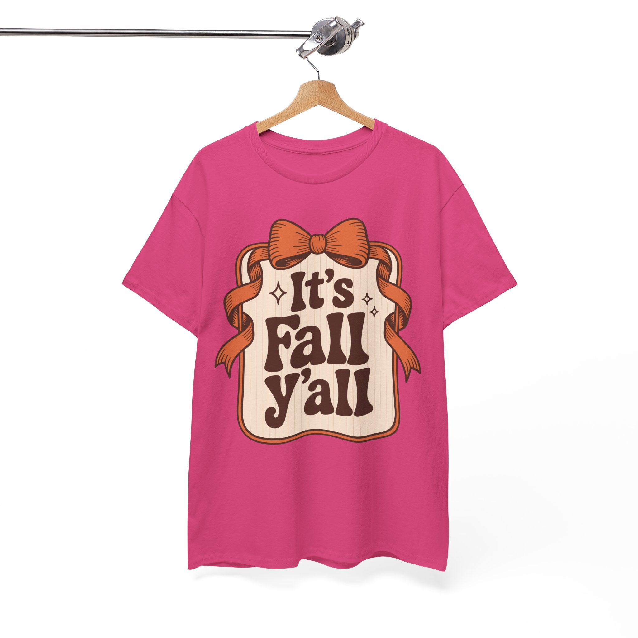 It’s Fall Y’all Autumn Ribbon Unisex Cotton Tee
