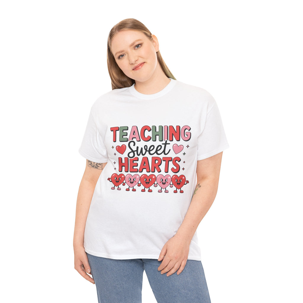 Teaching Sweet Hearts Valentine Teacher Unisex Cotton T-Shirt