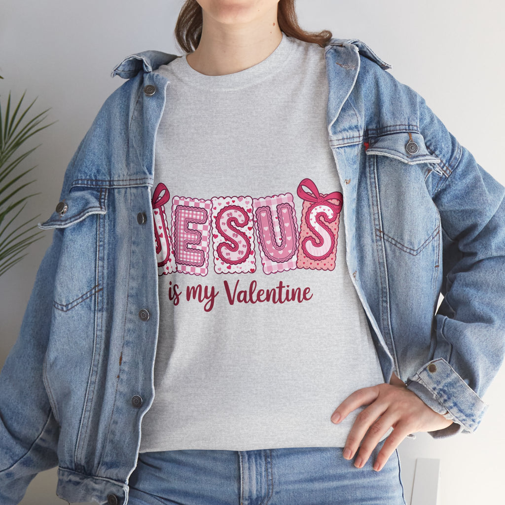 Jesus Is My Valentine T-Shirt — Pink Christian Valentine Unisex Cotton Tee