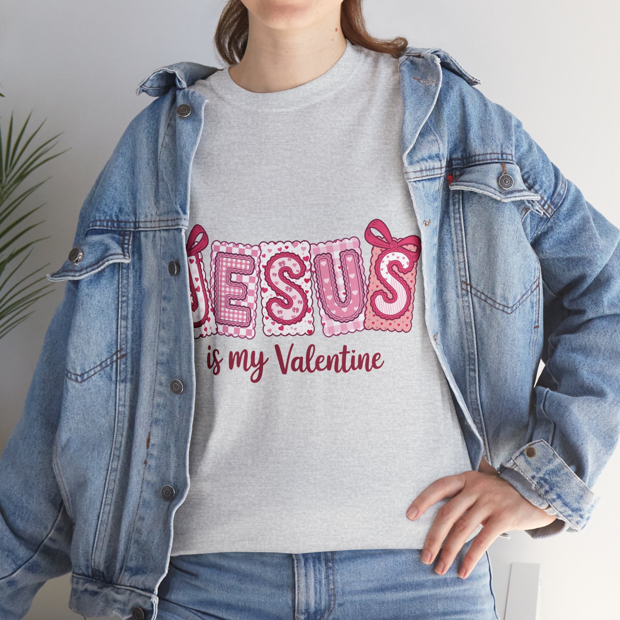 Jesus Is My Valentine T-Shirt — Pink Christian Valentine Unisex Cotton Tee