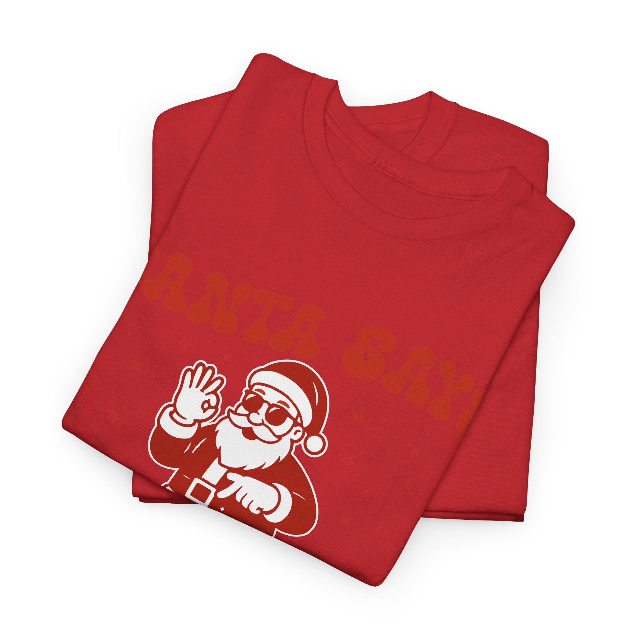 Retro 'Santa Says Six Seven' Christmas Unisex Cotton Tee