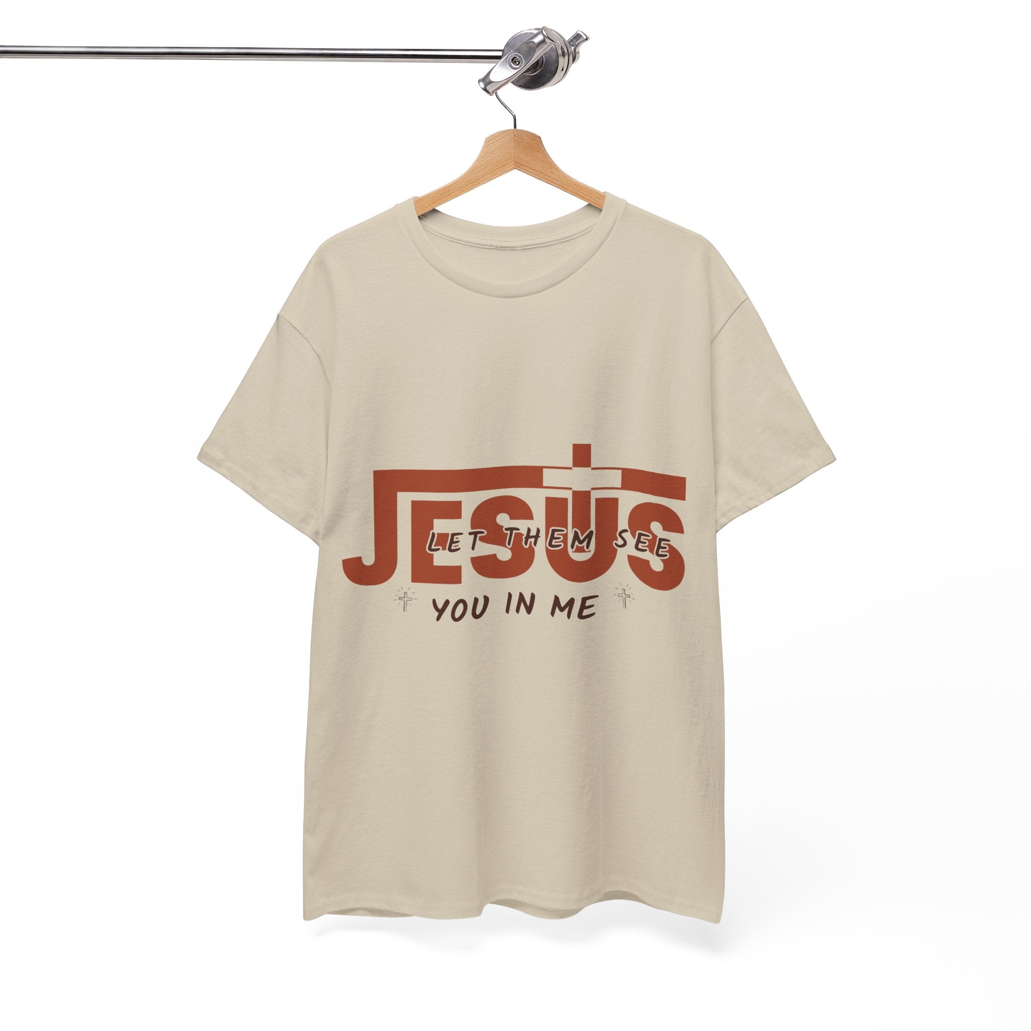 Jesus, Let Them See You in Me T-Shirt — Minimalist Christian Cross Unisex Cotton Tee