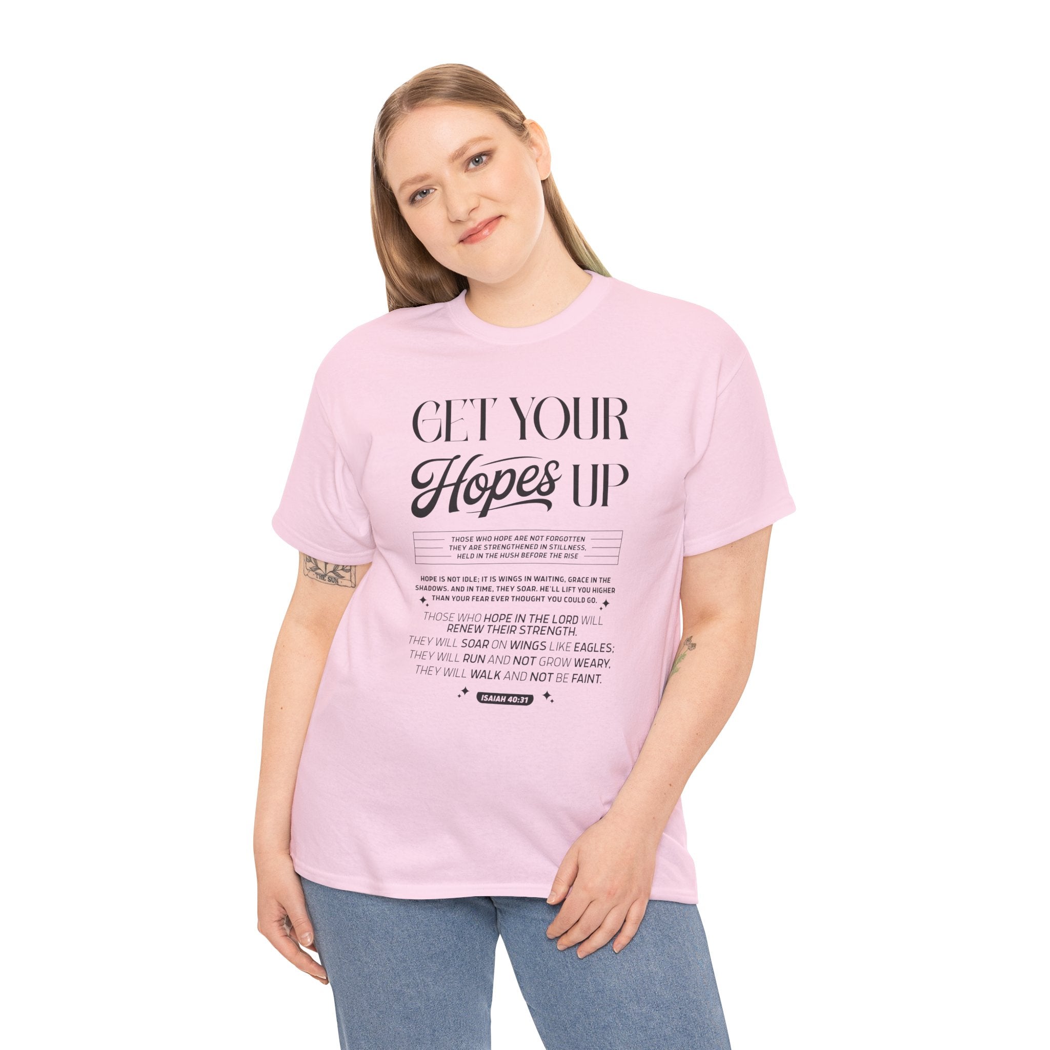 Get Your Hopes Up Isaiah 40:31 T‑Shirt — Inspirational Christian Faith Unisex Cotton Tee