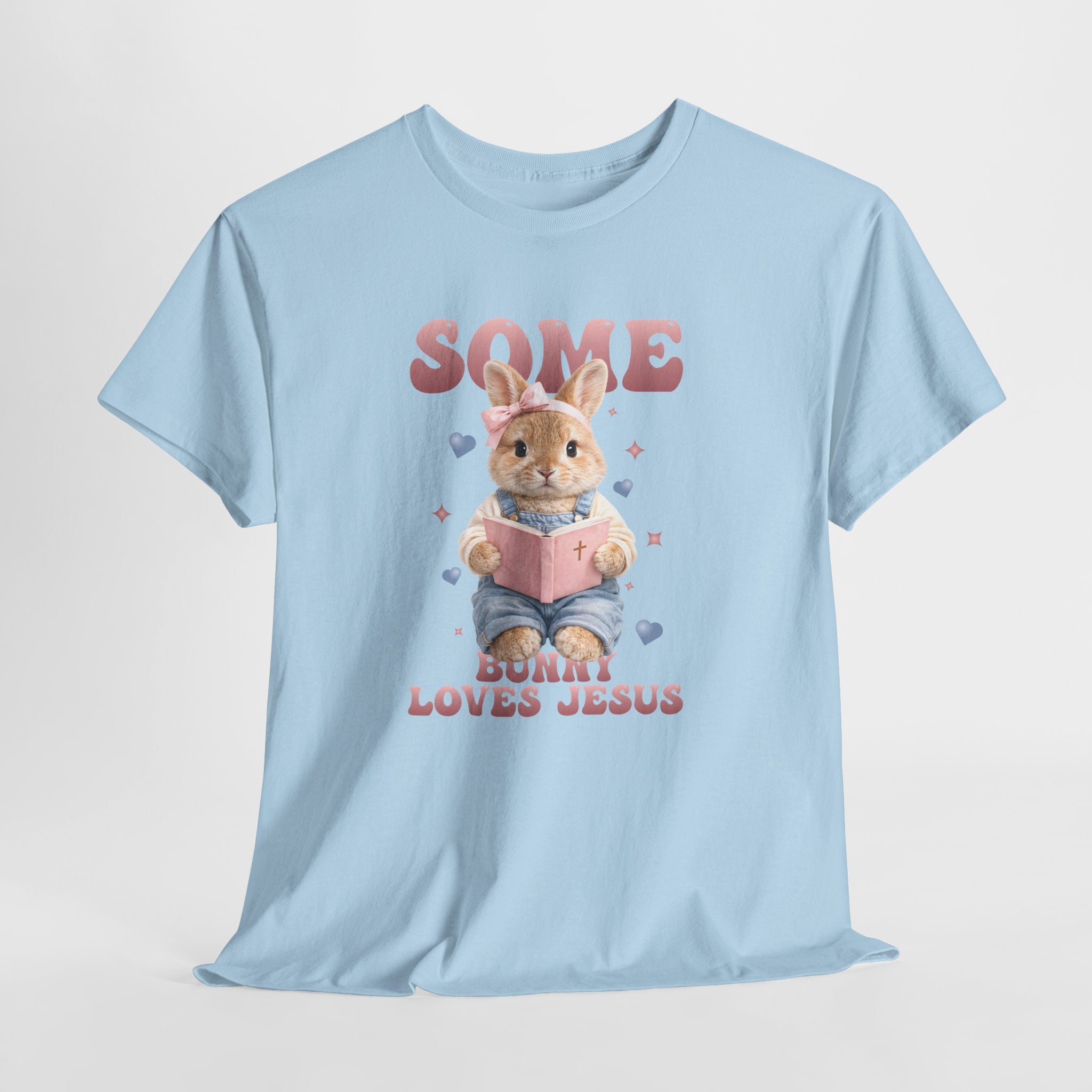Some Bunny Loves Jesus Bunny Bible Unisex Cotton Tee